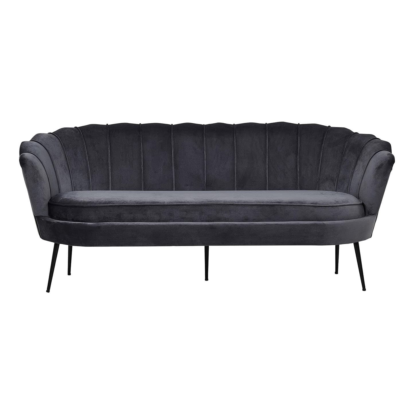 Nice Sofa 3 Personen velour grau.