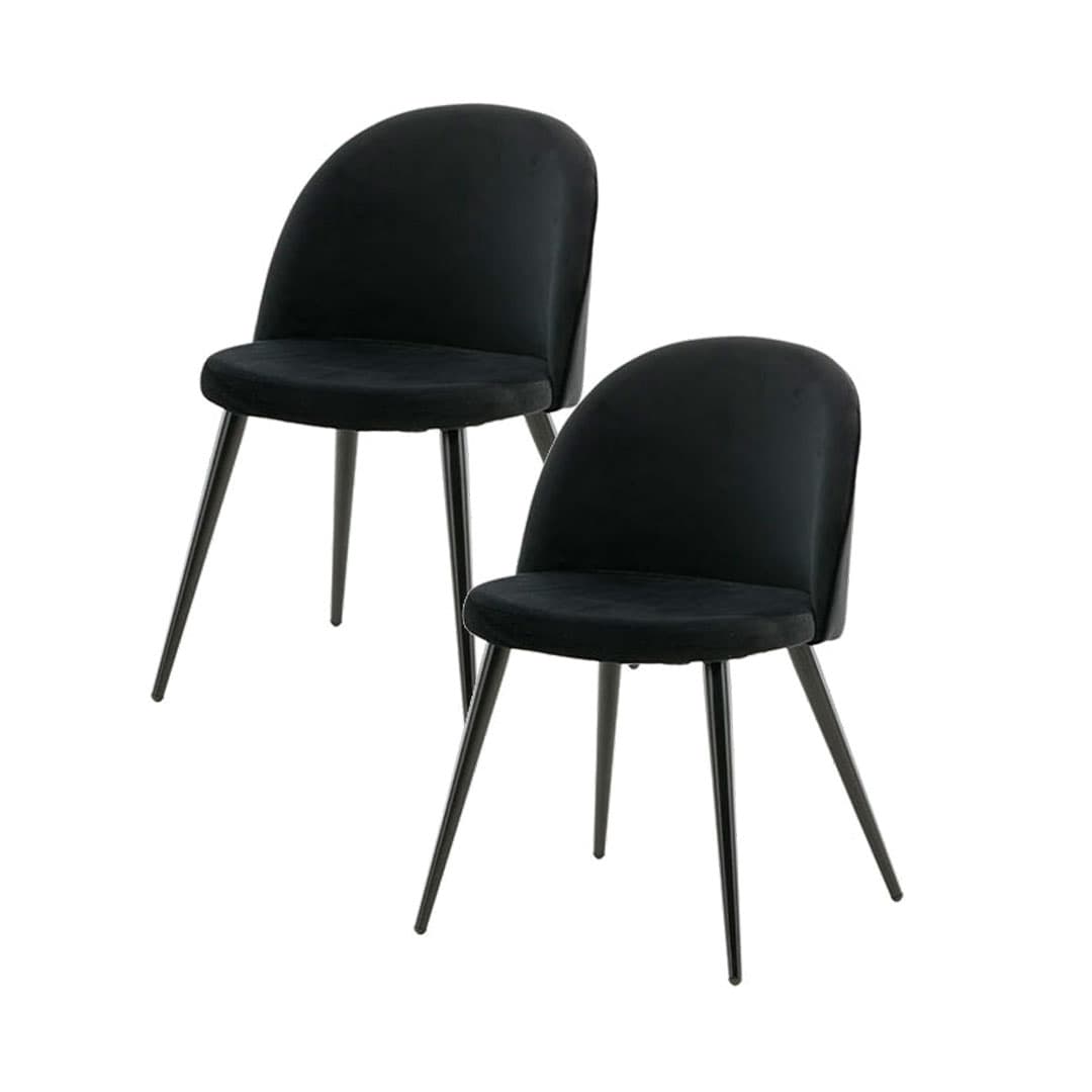 Skagen Esszimmerstuhl velour schwarz.