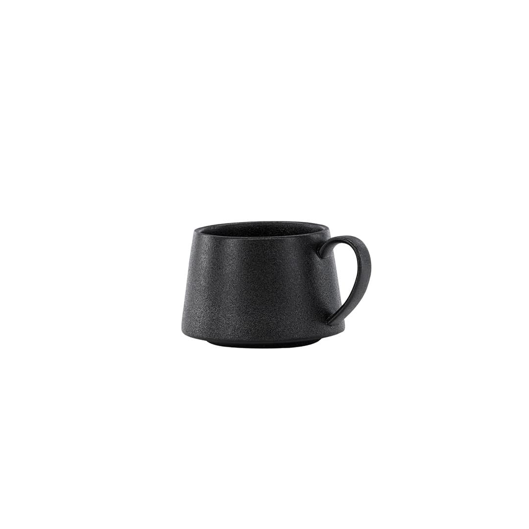 WabiSabi Tasse robustes Porzellan schwarz.