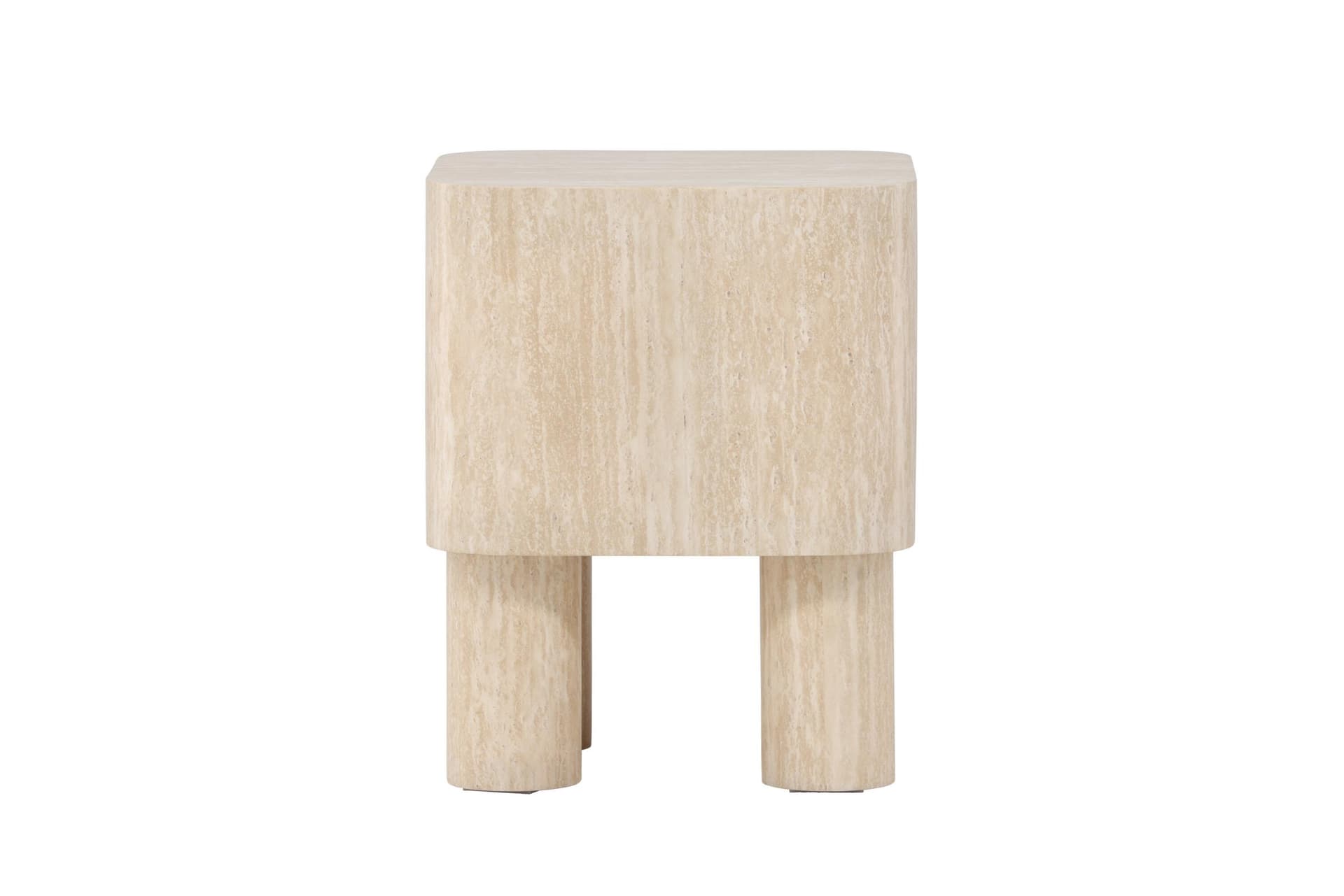 Klirou Beistelltisch weiß beige.