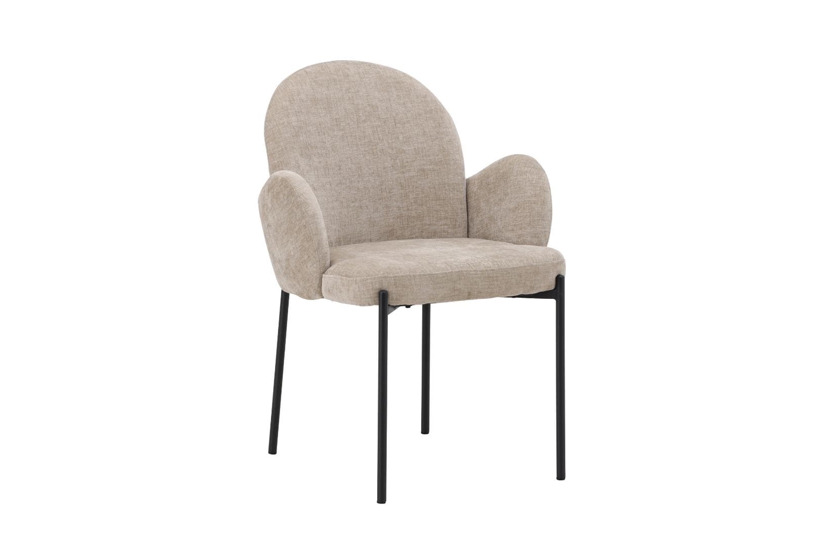Blom Esszimmerstuhl mit Armlehnen beige, schwarz.