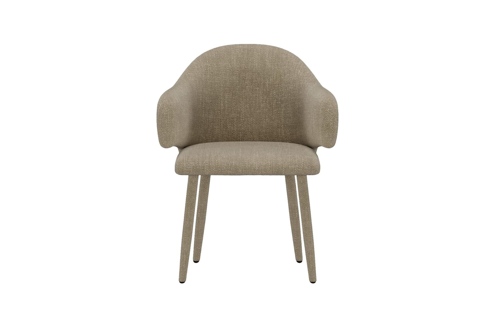 Evelin Esszimmerstuhl Armlehne Velours beige.