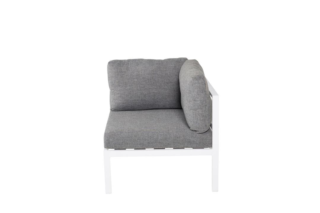 Copacabana Gartensofa Eckmodul weiß.