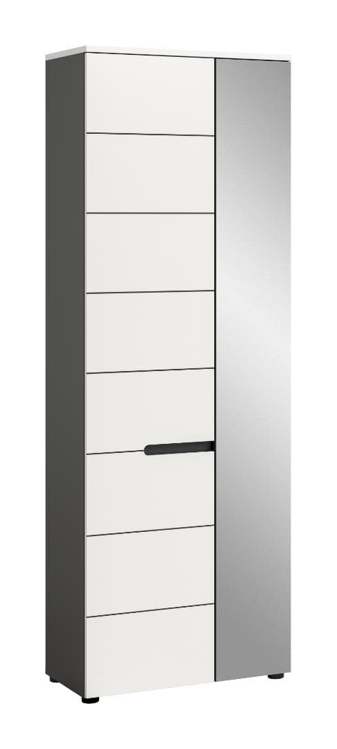 Canu Kleiderschrank 1 Tür weiß, grau.