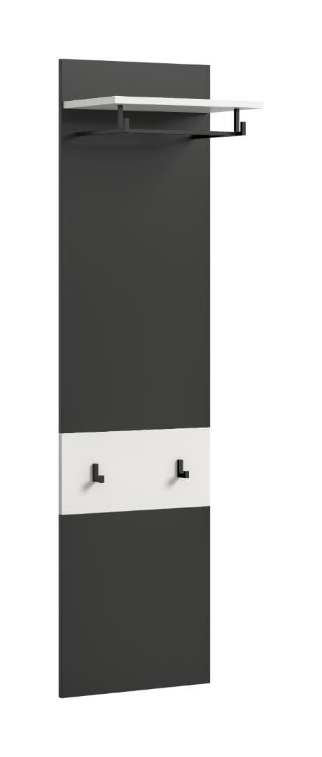Canu Wandgarderobe 2 Haken weiß, grau.
