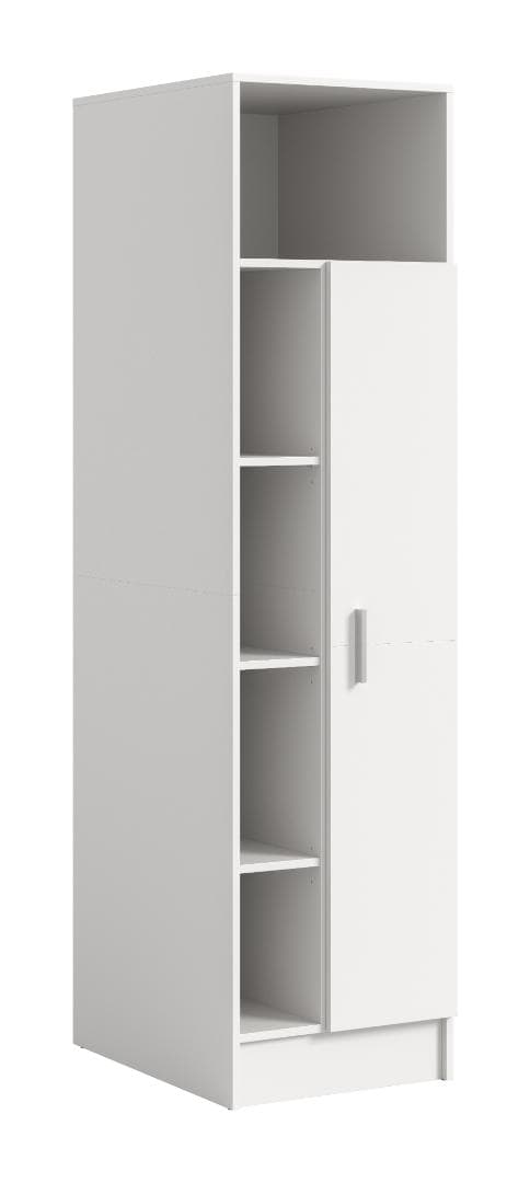 Free Hochschrank Bad 1 Tür, 1 Regal Weiß.