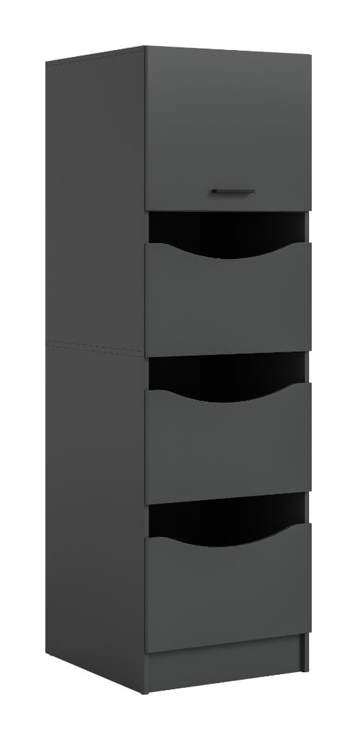 Free Badschrank Für Wäsche 3 Türen, 1 Klappentür Anthrazit.