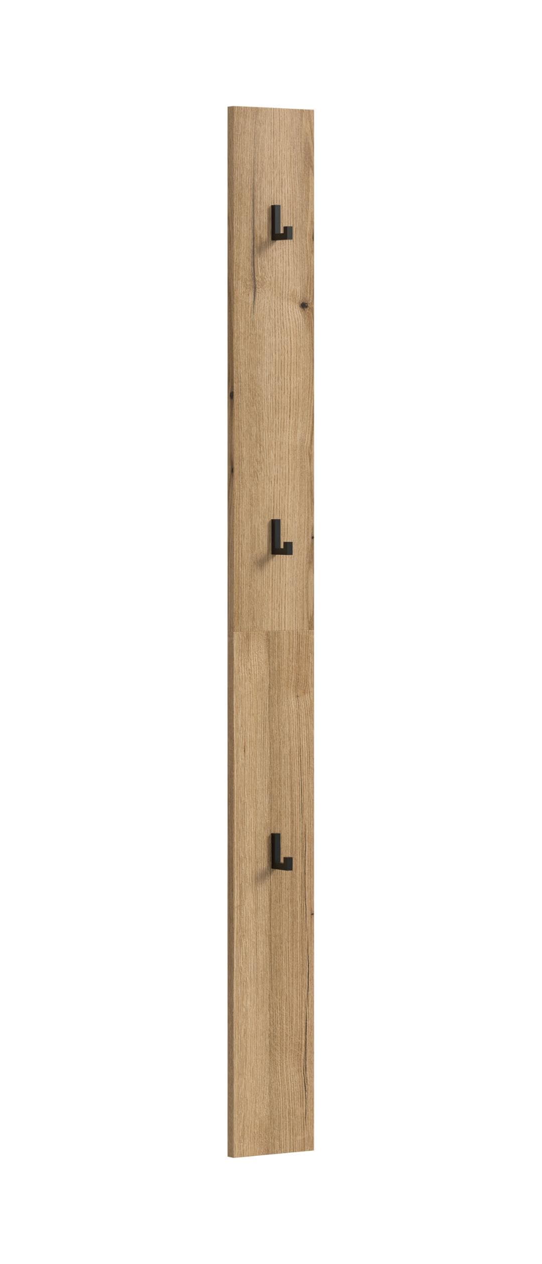 Naro Wandgarderobe 3 Haken Eiche Dekor.