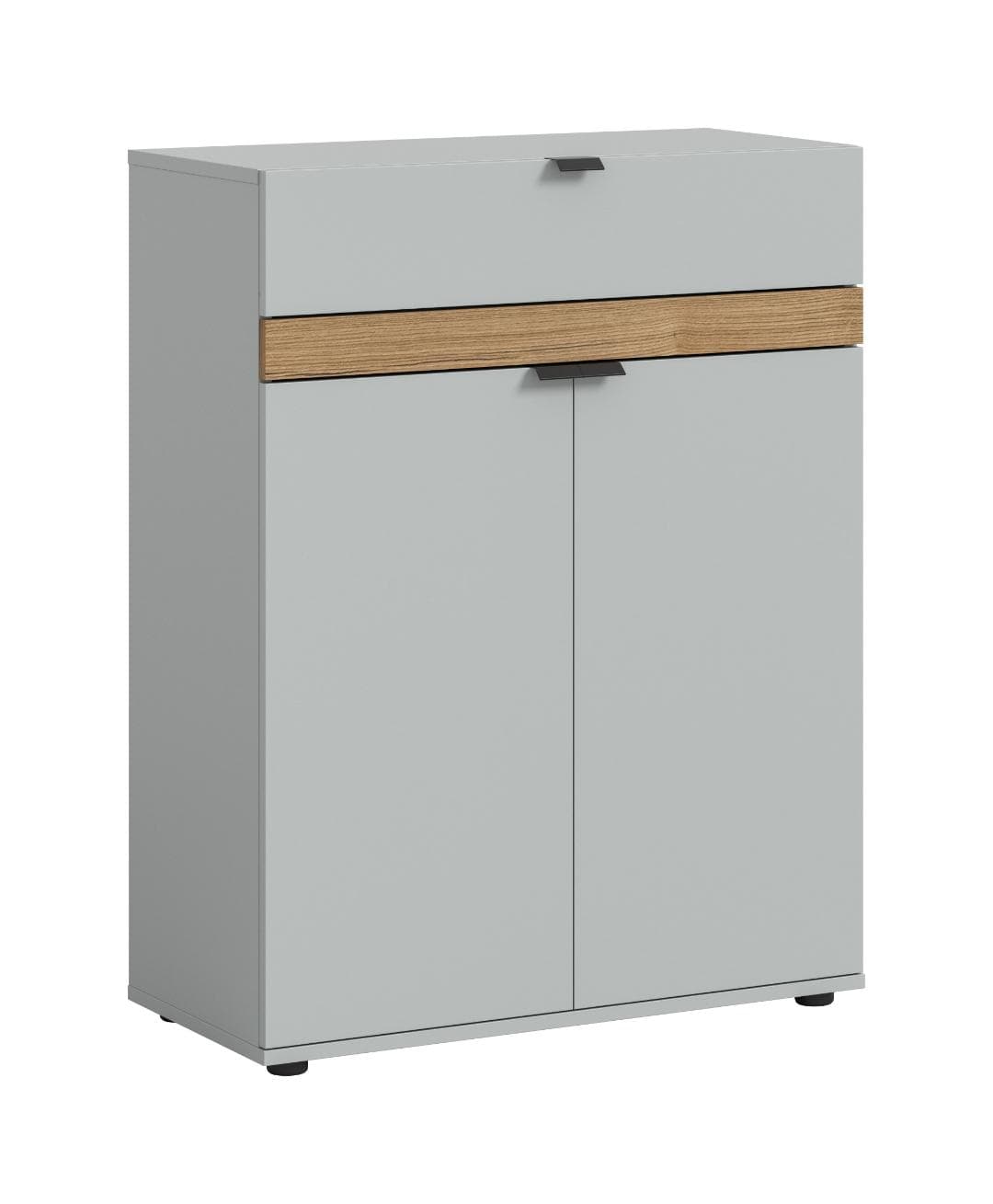 Naro Schuhschrank 2 Türen, 1 Schublade grau.