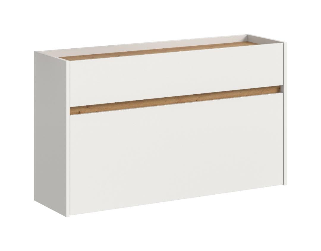 Drive Schuhschrank 1 Klappentür, 1 Schublade weiß.