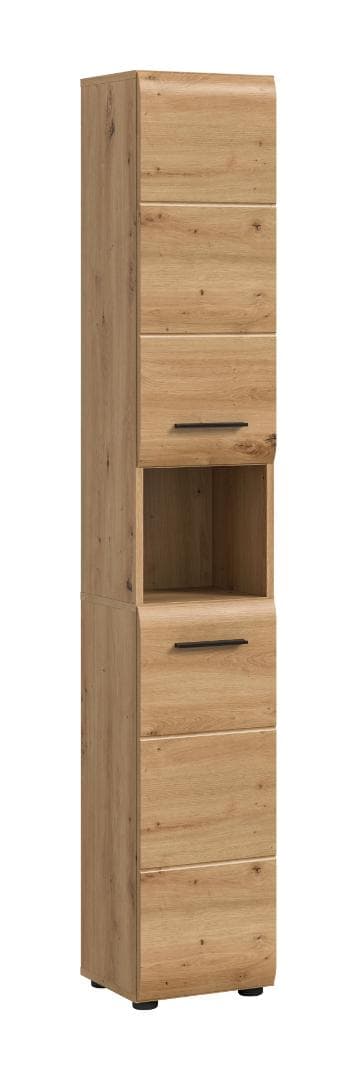 Ice Hochschrank Bad 2 Türen, 1 Regal Eiche Dekor.