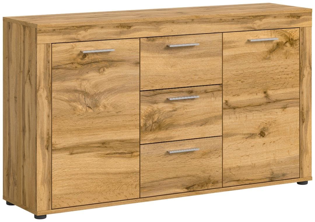 Jam Sideboard 2 Türen, 3 Schubladen Eiche Dekor.