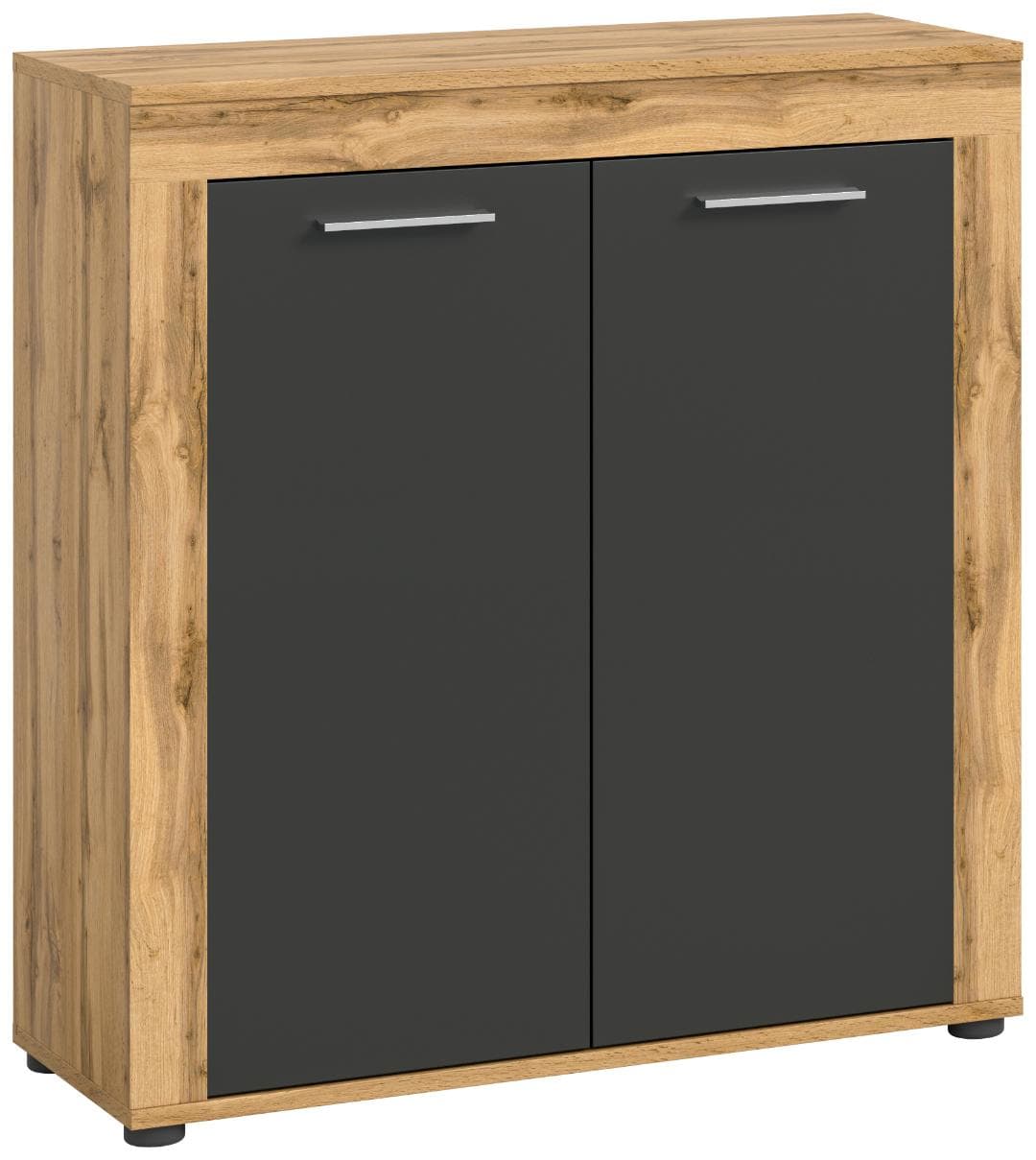 Jam Sideboard 2 Türen, grau, Eiche Dekor.