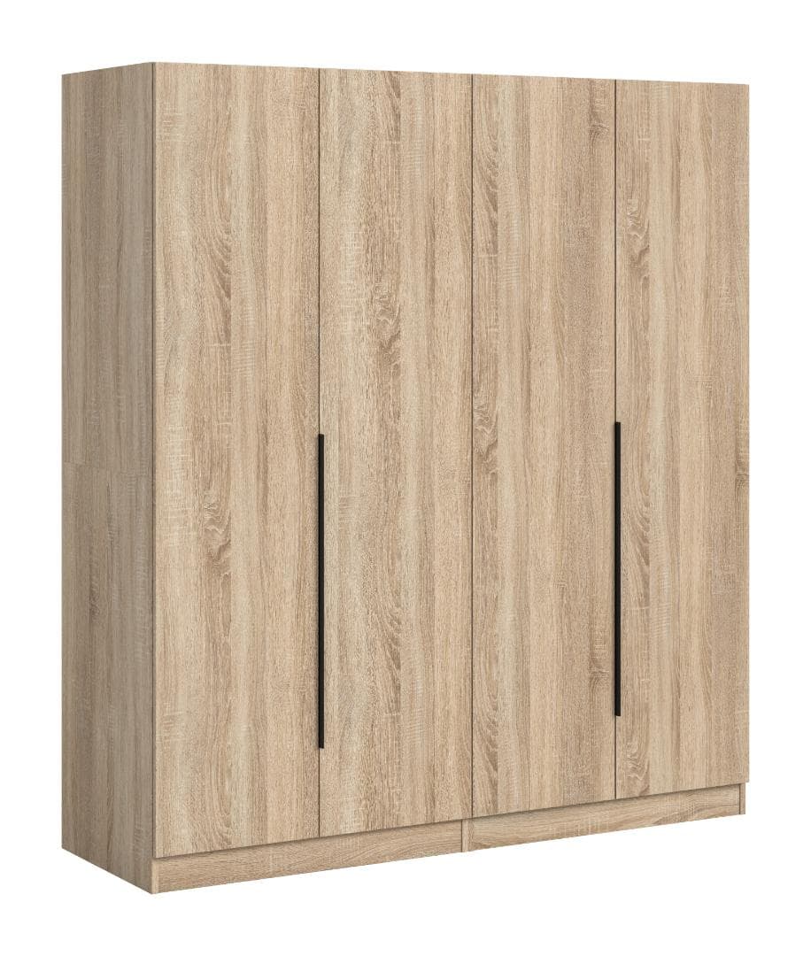 Kopenhagen Kleiderschrank 4 Türen Eiche Dekor.