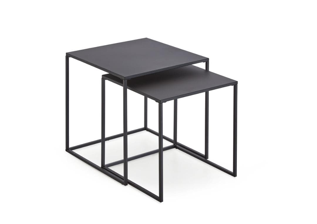Karin Couchtisch Satztische 2 Stk. schwarz.