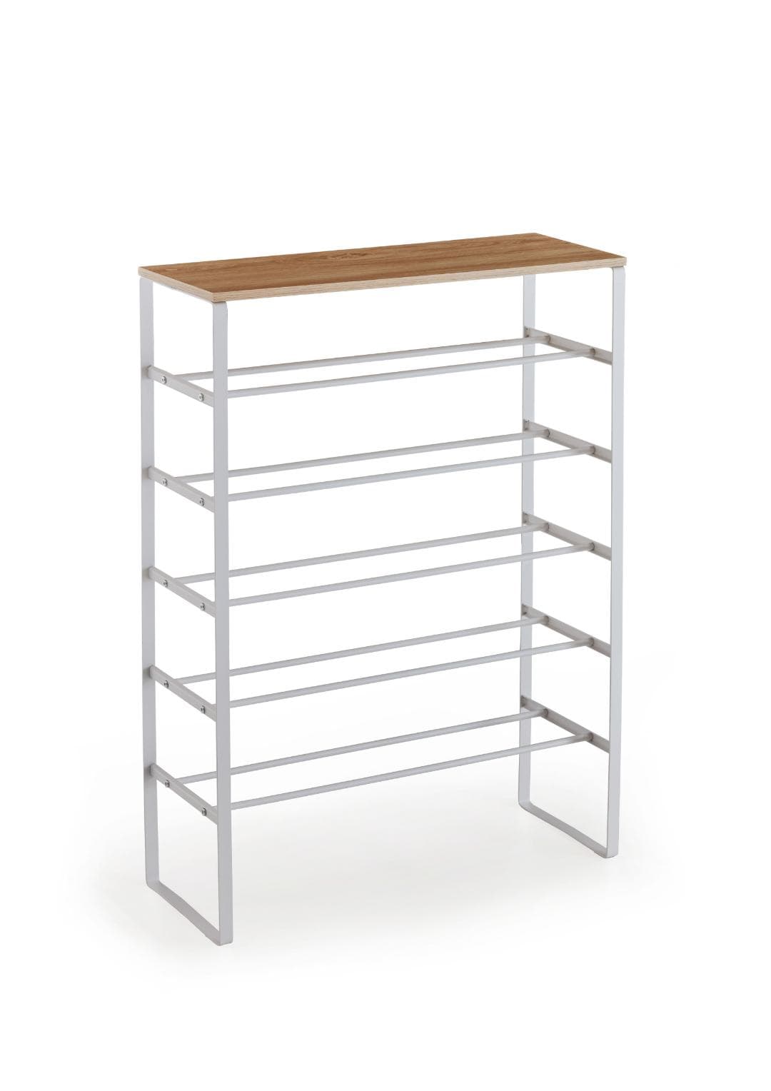Karin Schuhschrank 6 Regalböden weiß, Eiche Dekor.
