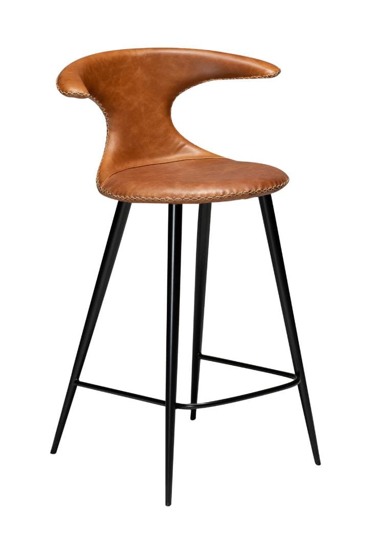 Flair Dan-Form Counterstuhl Echtes Leder braun.