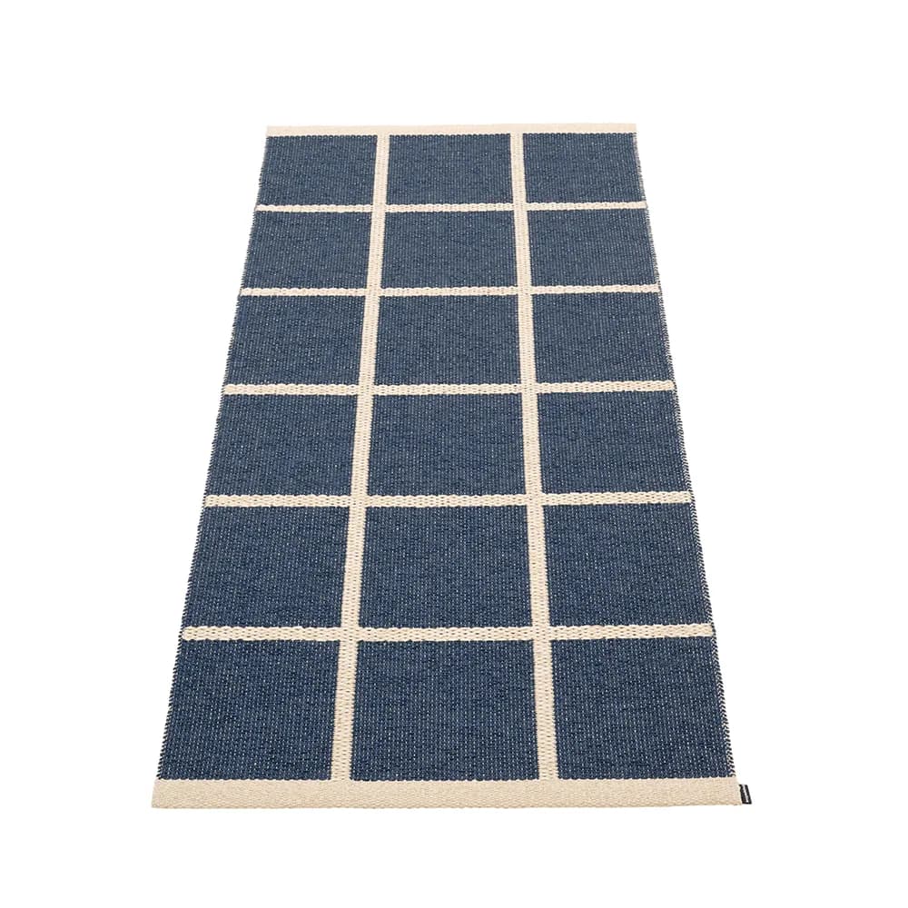 Pappelina, Gewebter Teppich Criss Dark Blue 70x150 cm