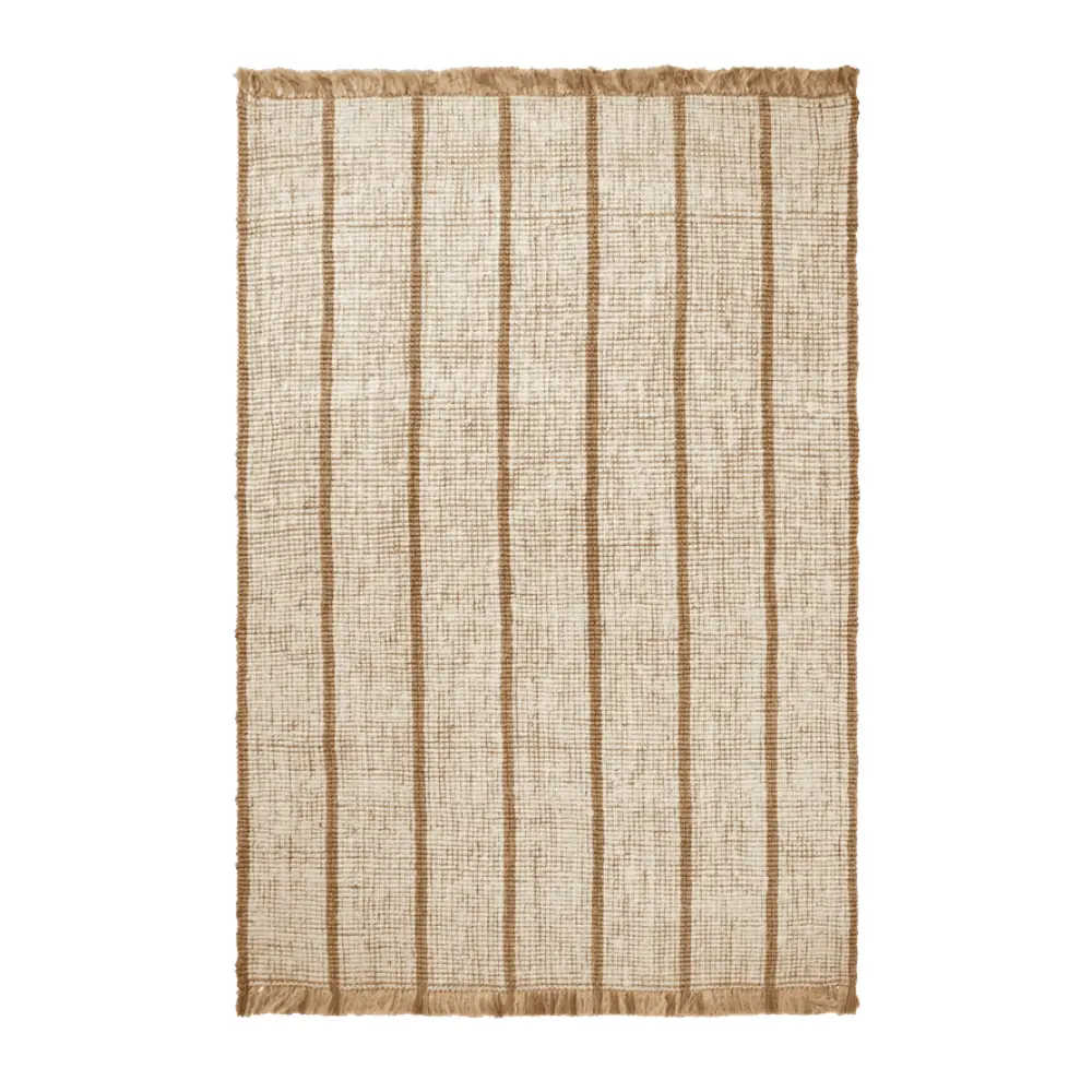 Ferm Living, Athens Handgewebter Juteteppich 200x300 cm - Natural/Off-white