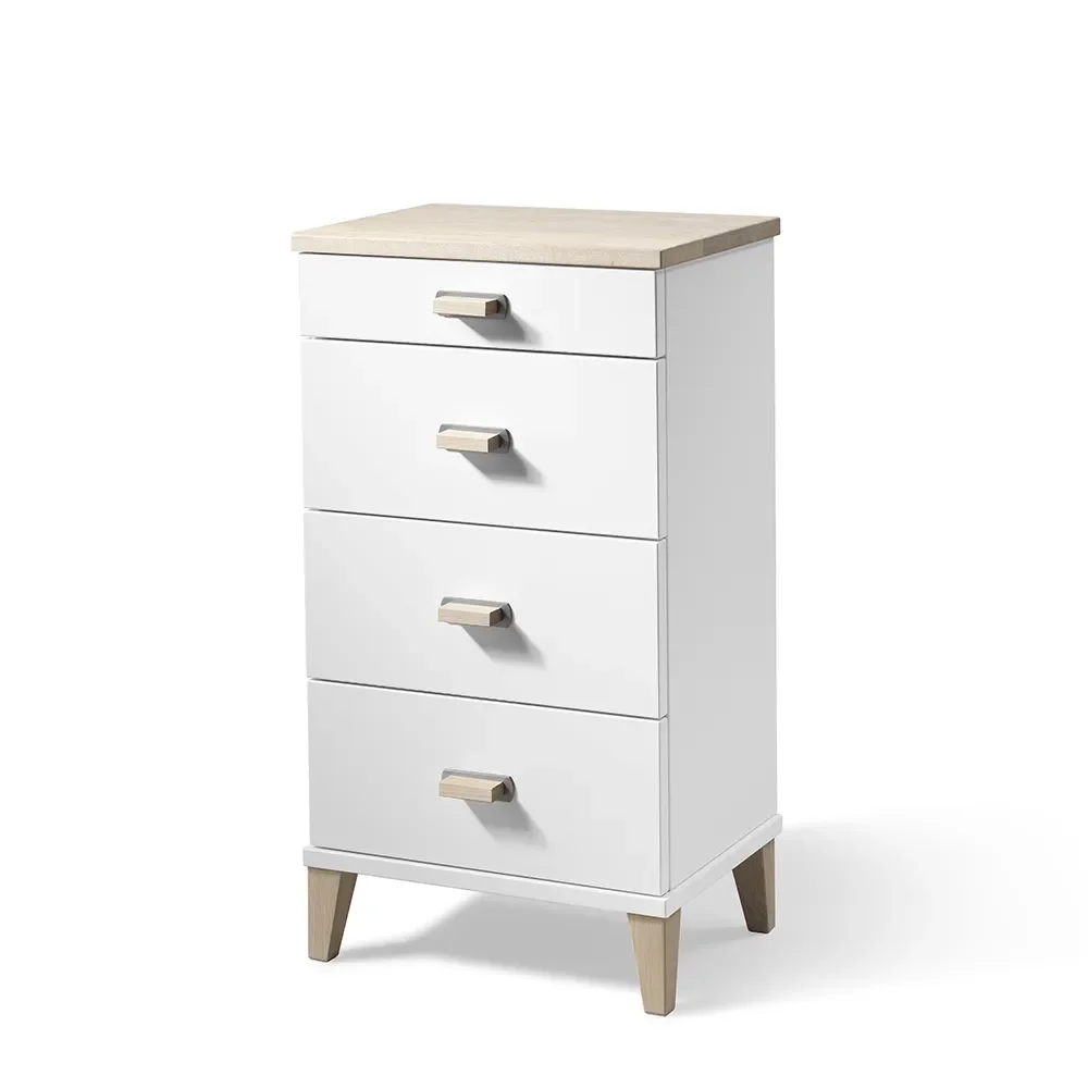 Oscarssons Möbel, Malva Sideboard H76 B40 cmWeiß lackiert/weiß geölte Eiche