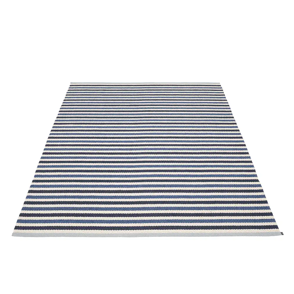 Pappelina, Teo Teppich 140x200 cm Denim/Dark Blue/Vanilla