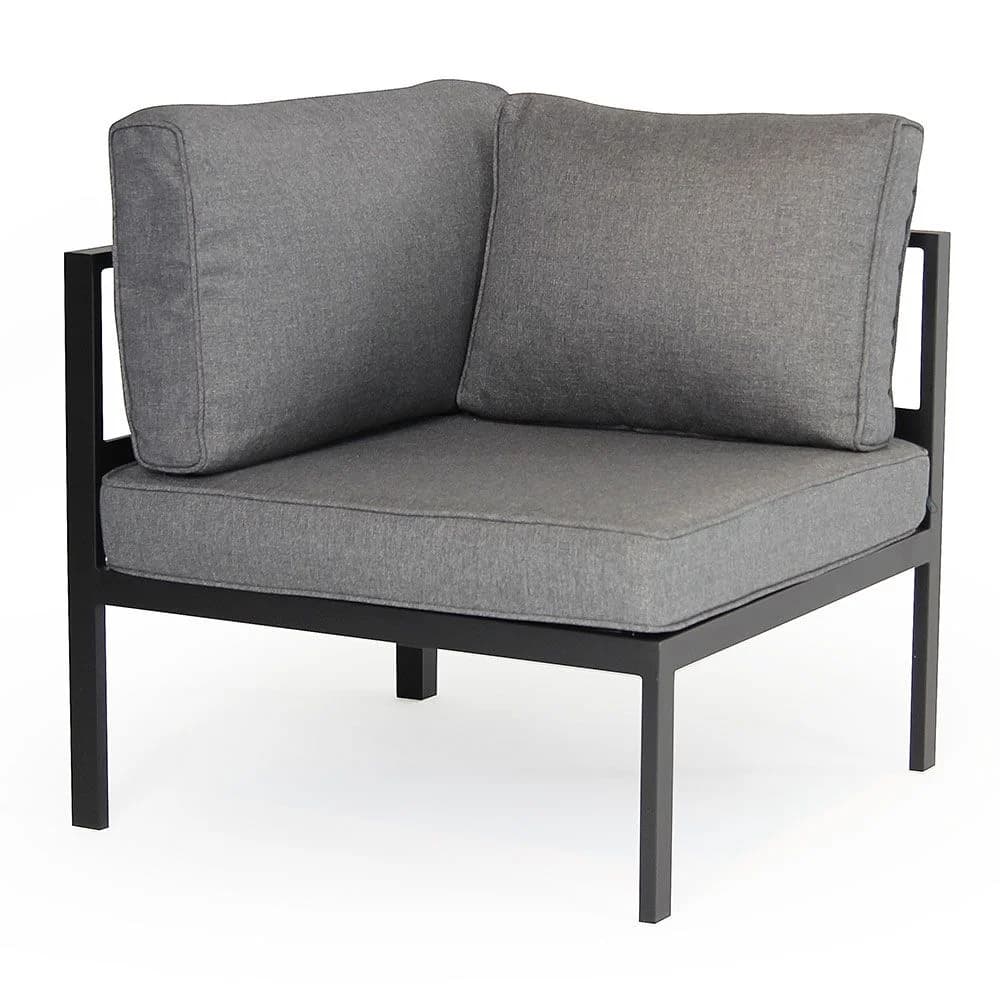 Brafab, Leone Eckstück Schwarz/Grau Aluminium