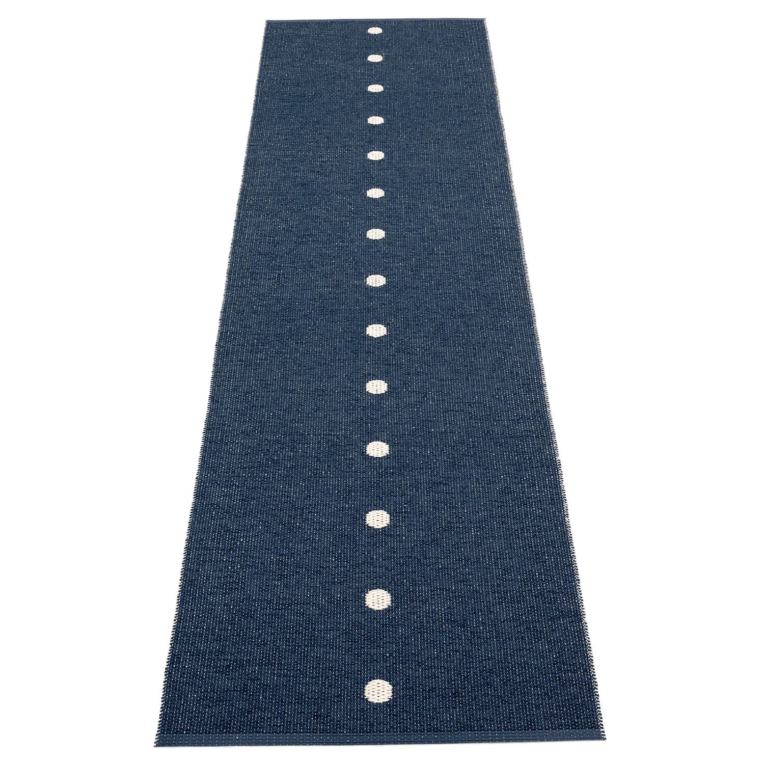 Pappelina, Peg Teppich 70x280 cm dark blue / vanilla