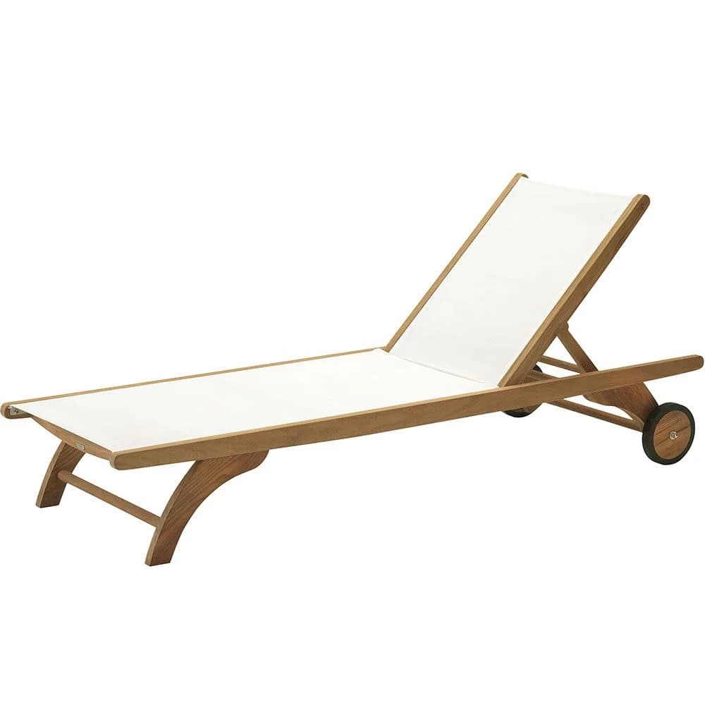Skagerak, Columbus Sonnenliege Teak / Weiß