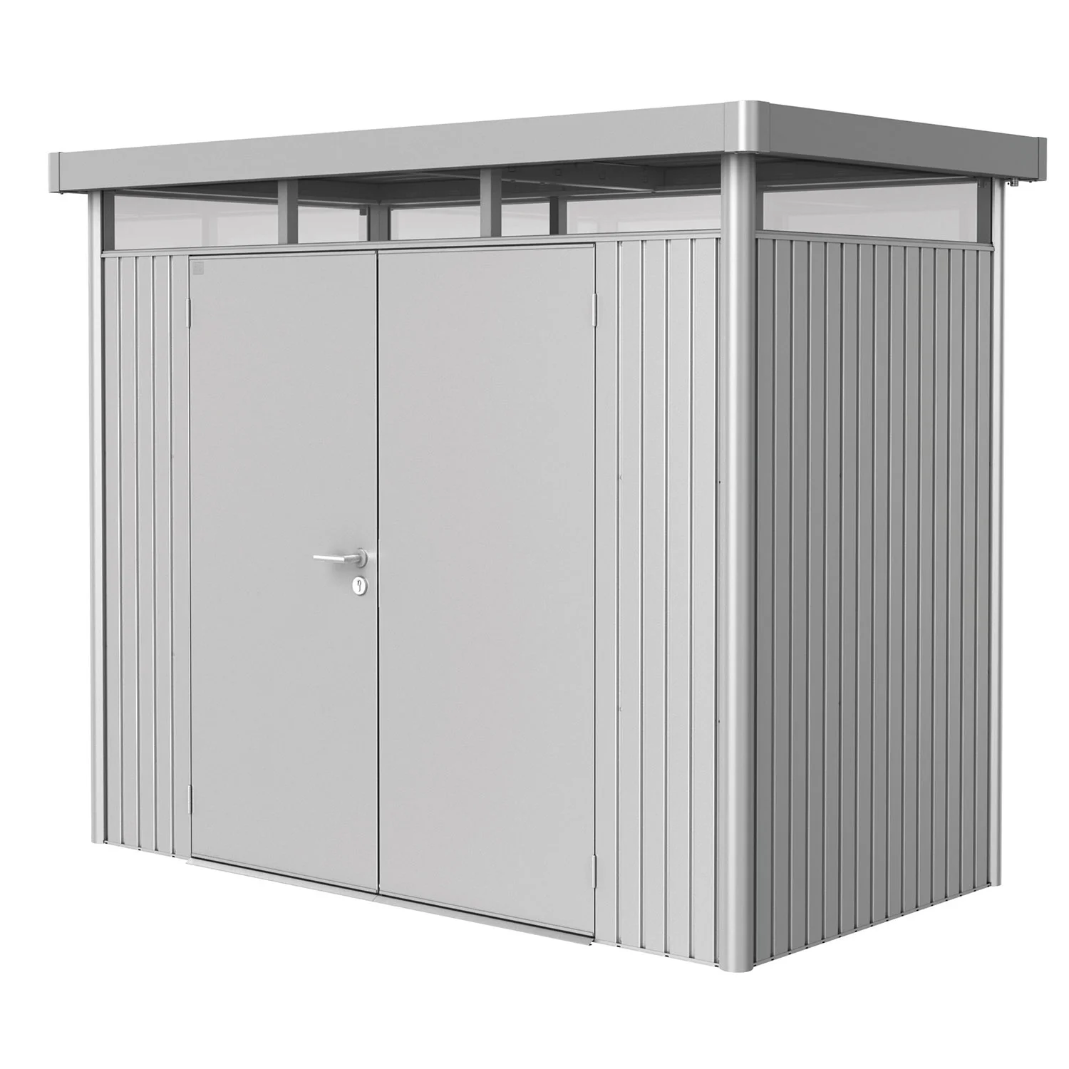 Biohort, Highline Gerätehaus Doppeltür Größe h1 metallic silber Biohort