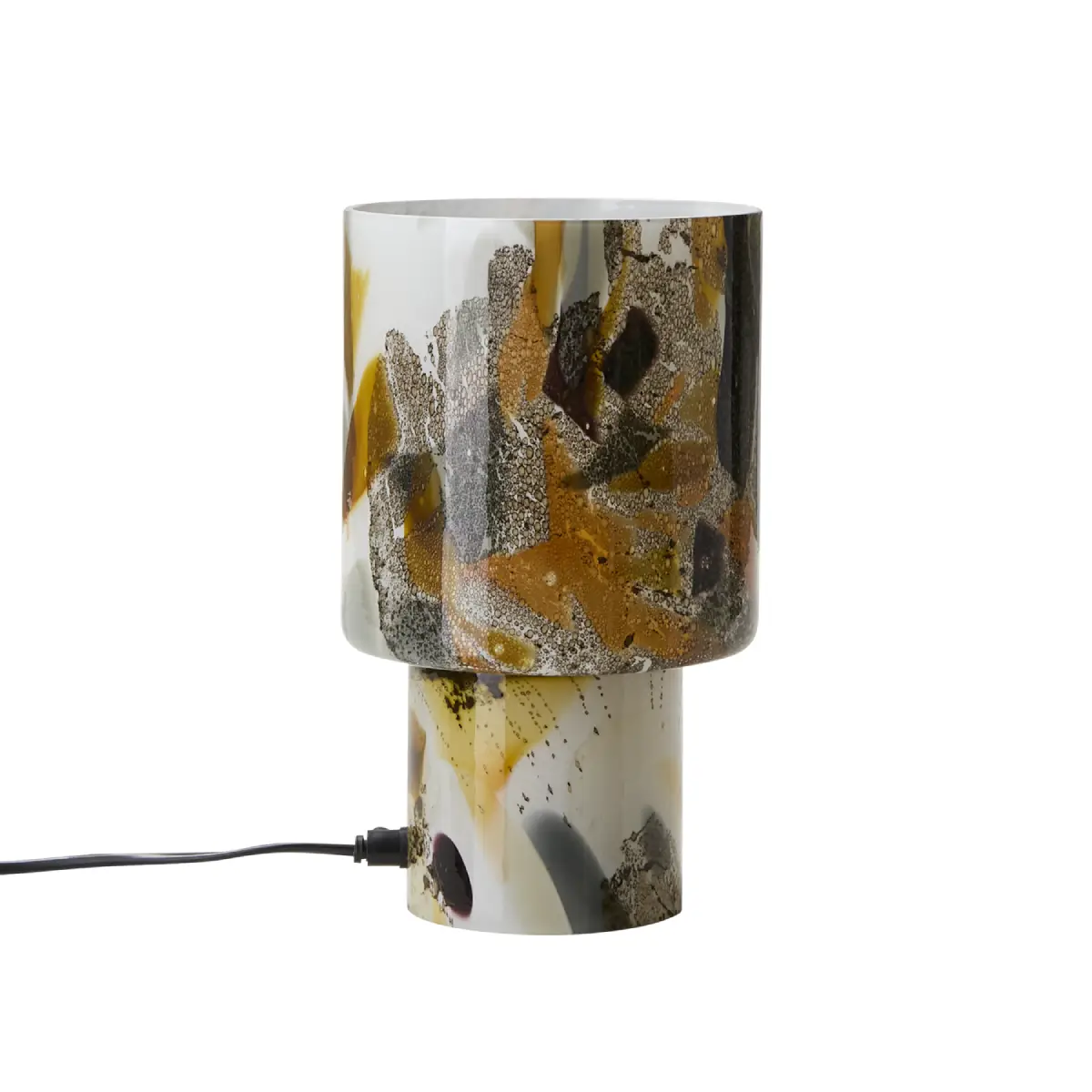 Affari of Sweden, Tischlampe aus Glas Eldor Braun Mehrfarbig H25 cm