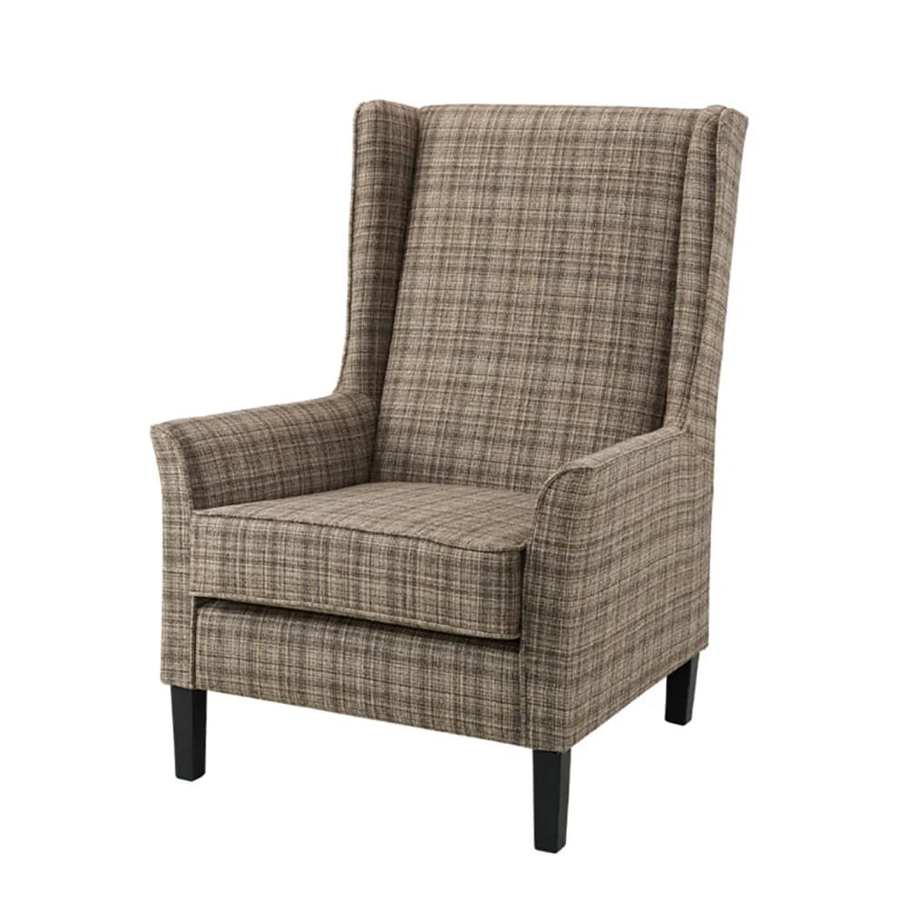 Rockwell Lounge Chair Callum Plaid Brown