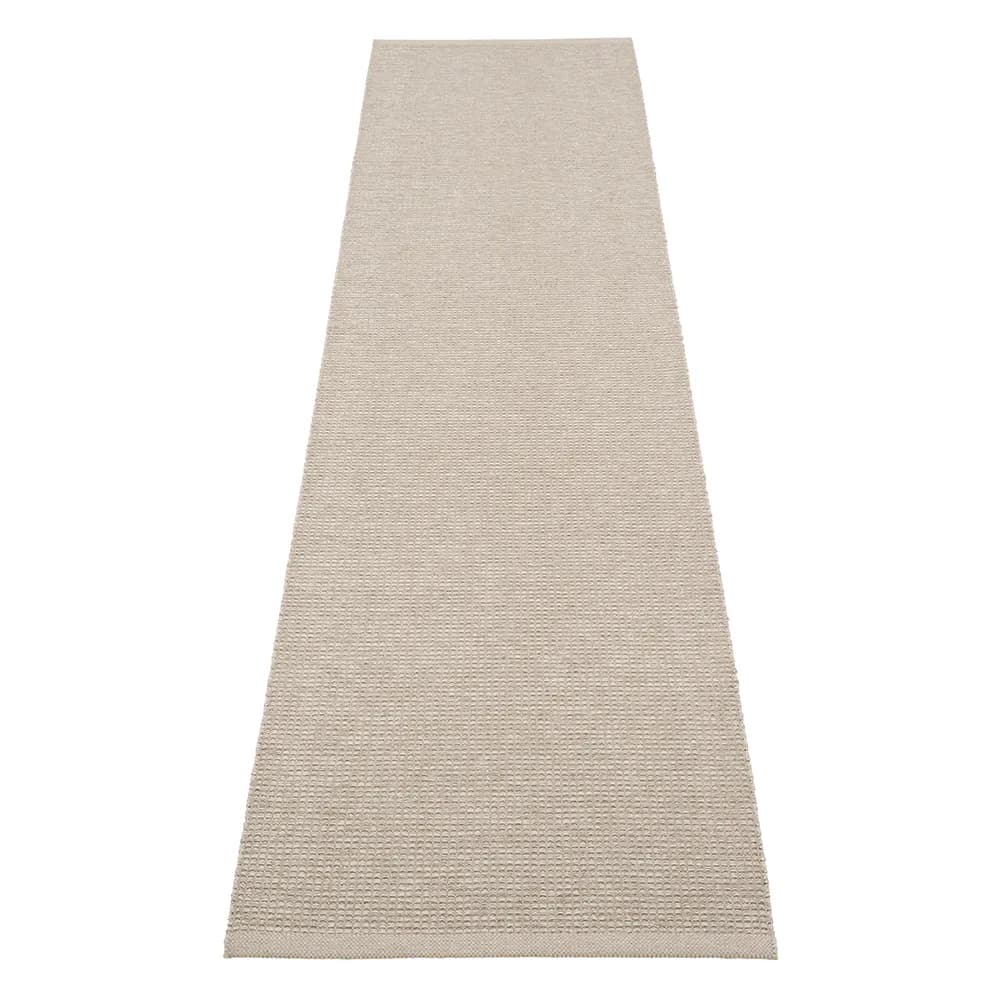 Pappelina, Emm teppich 70 x 300 cm Linen/Linen Metallic