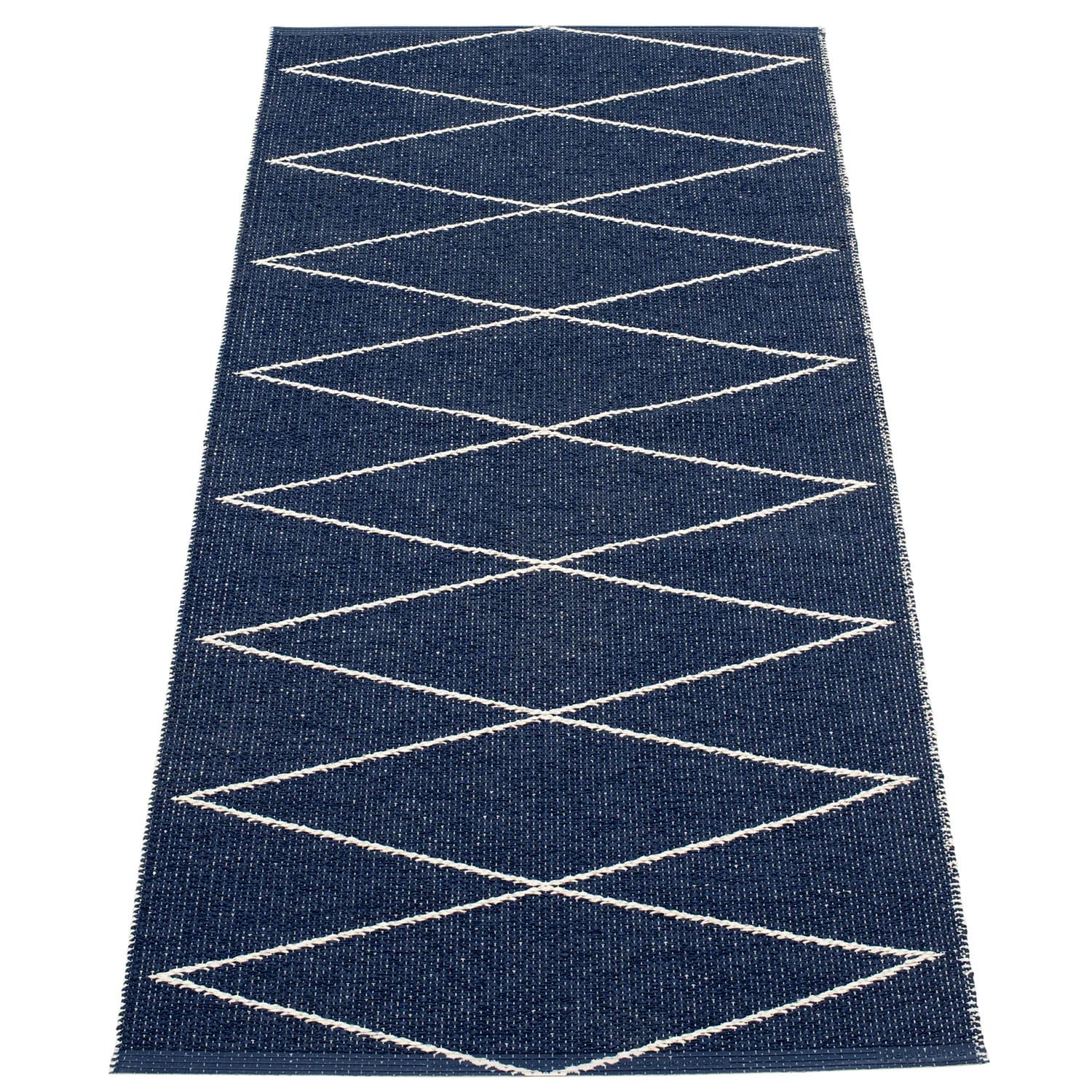 Pappelina, Max Teppich 70x160 cm darkblue / vanilla