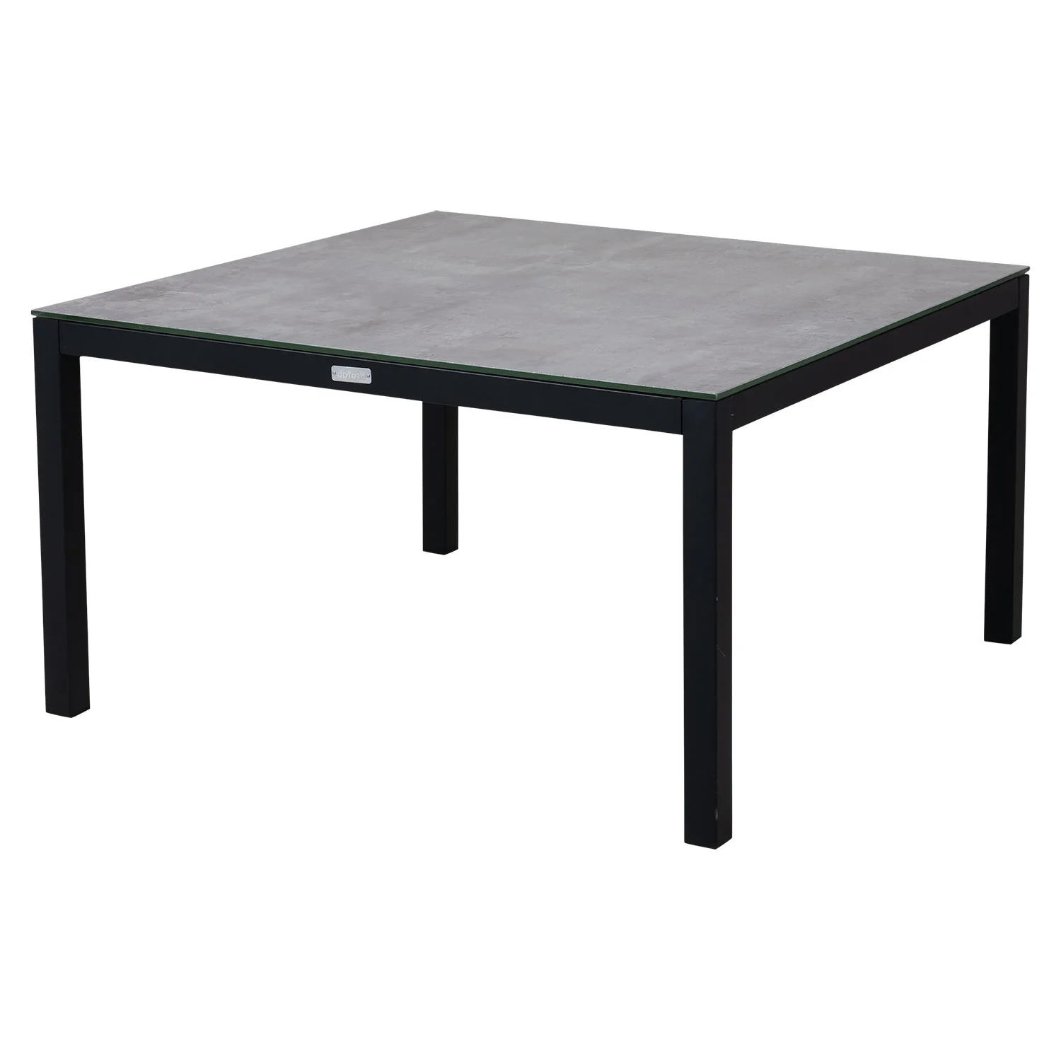 Brafab, Belfort Couchtisch schwarz/grau Aluminium 90x90 3D bedruckte Glasplatte