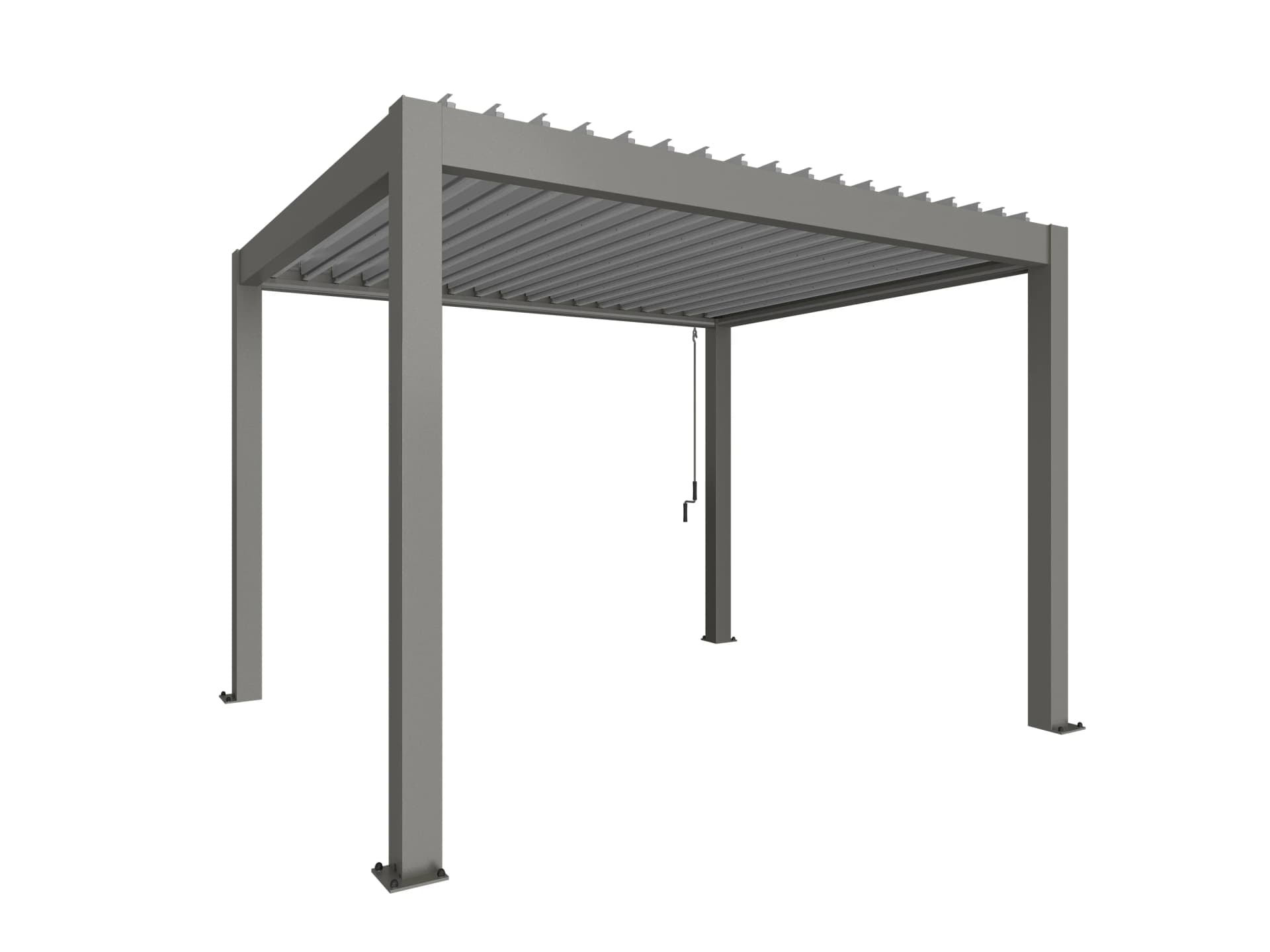 Biohort, Pergola, Größe 3,5 x 3, Metallic quartz grau/Silber