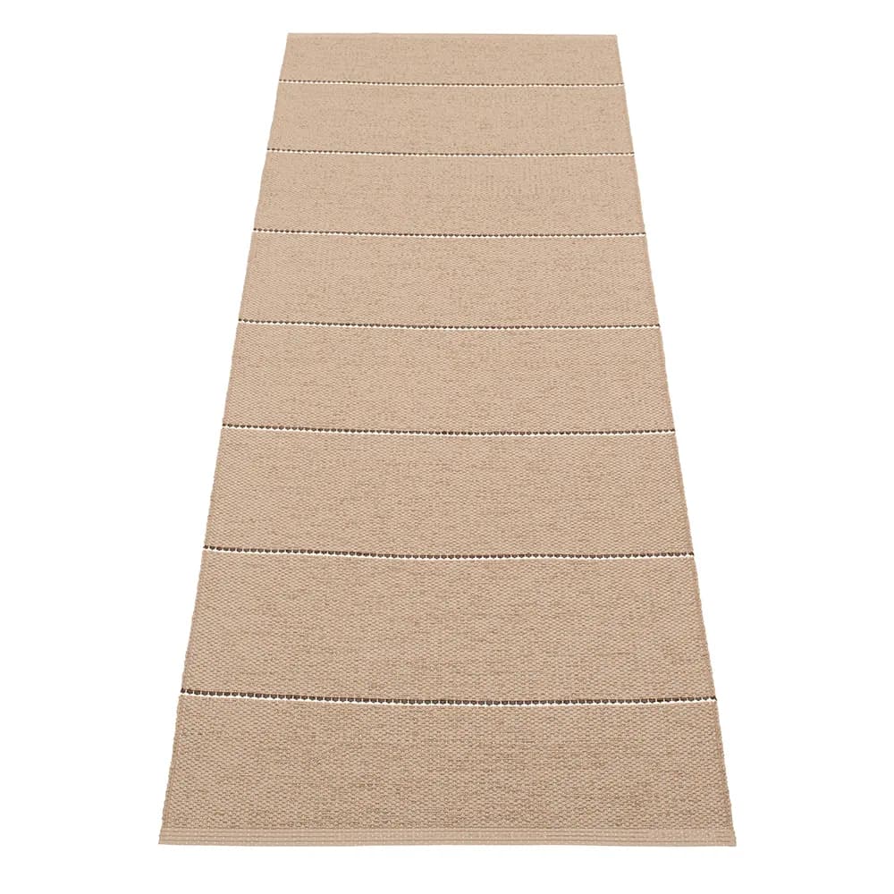 Pappelina, Lea teppich Potato/Dark Brown/Vanilla 70 x 225 cm