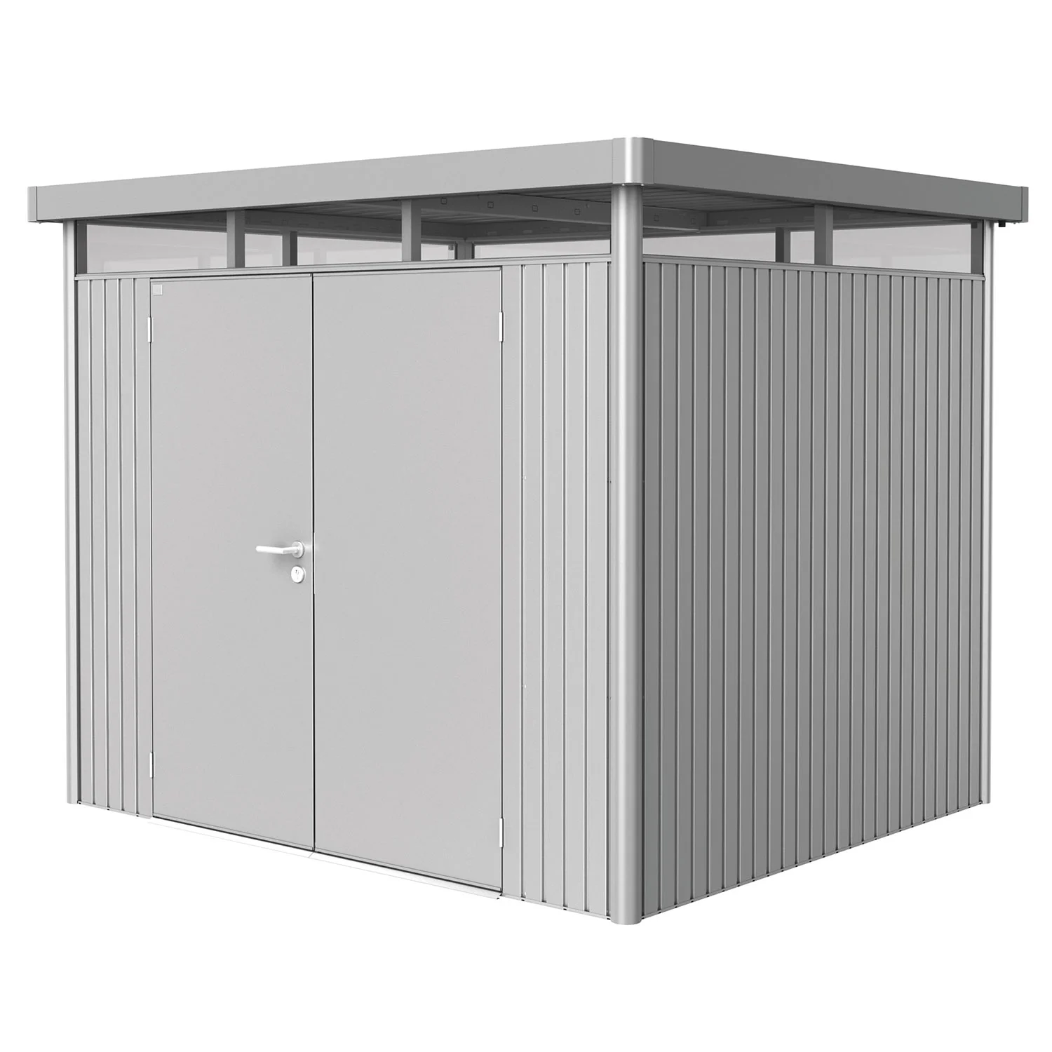Biohort, Highline Gerätehaus Doppeltür Größe h3 metallic silber Biohort