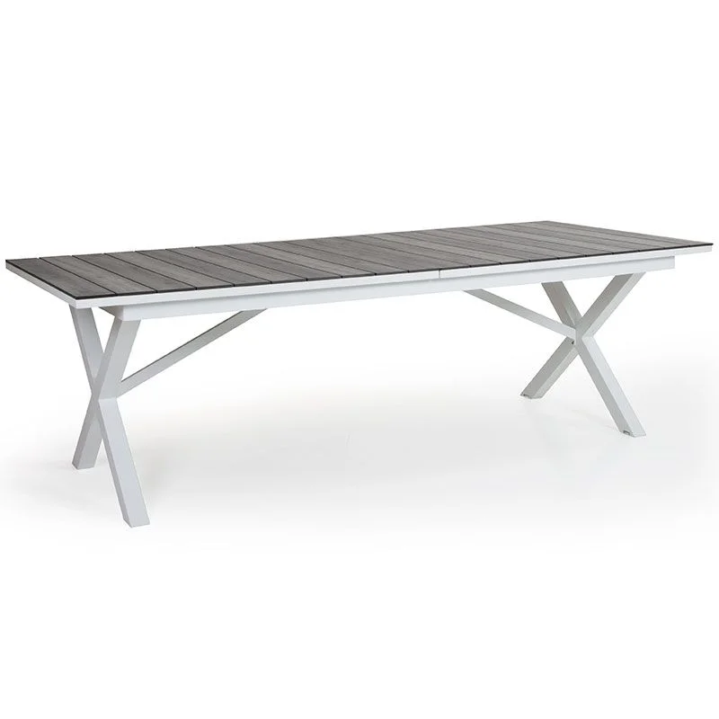 Brafab, Hillmond Ausziehtisch 100x238-297 cm weiß/grau