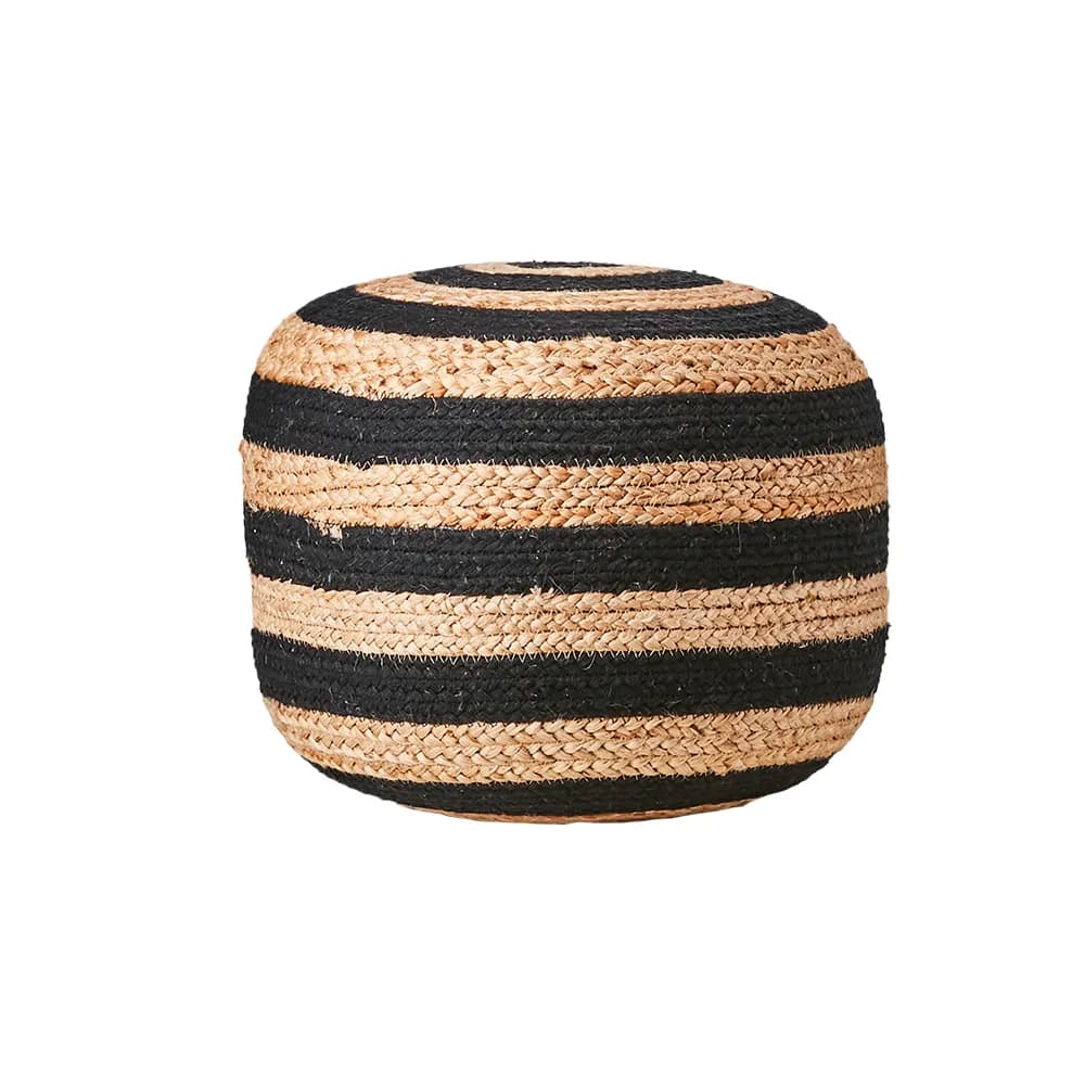 Affari of Sweden, JUNI Pouf schwarz/natur