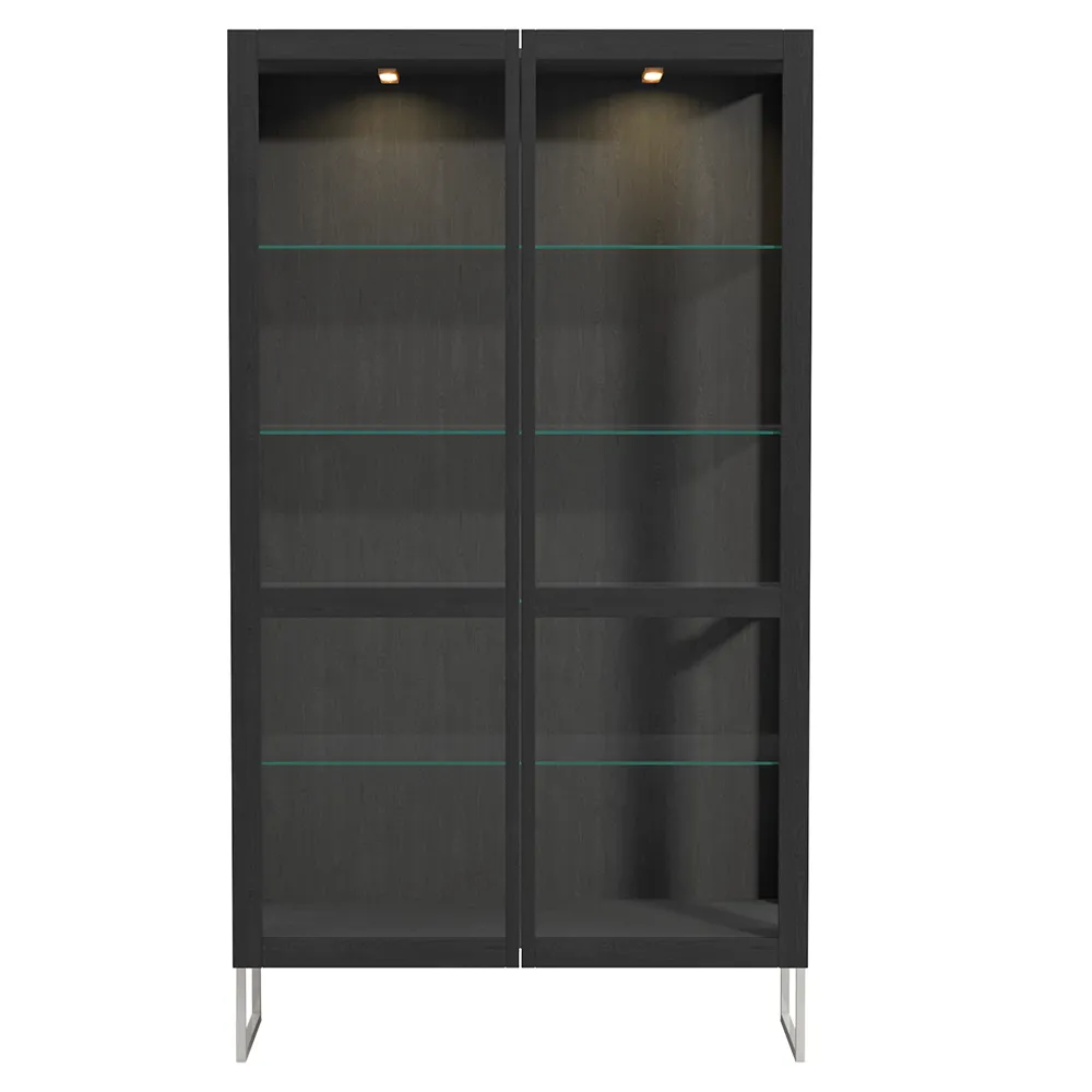 Skovby, Sm452 Vitrinenschrank Eiche Schwarz Lack 100X43X162Cm