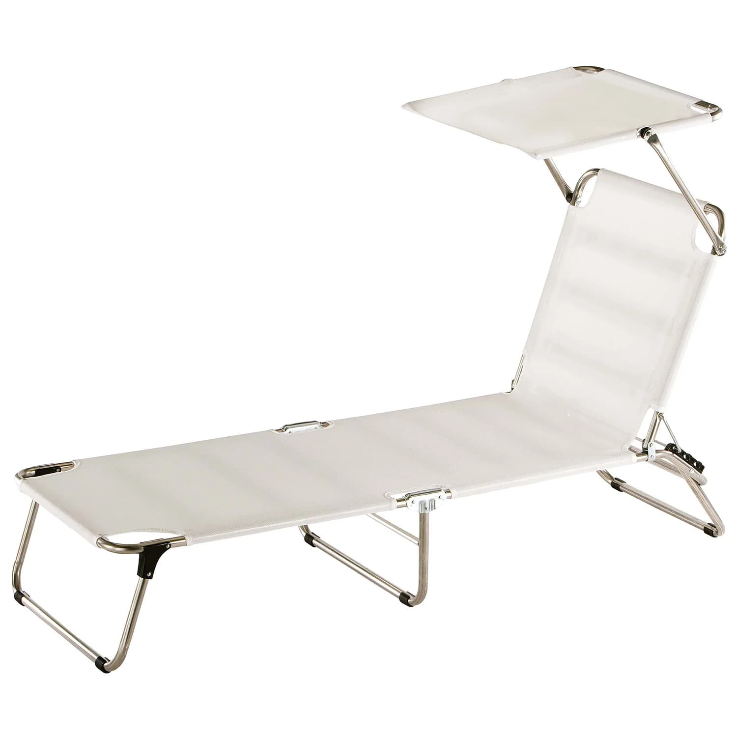 Fiam Amigo Top Sonnenliege Stoff Textaline white-Sonnendach