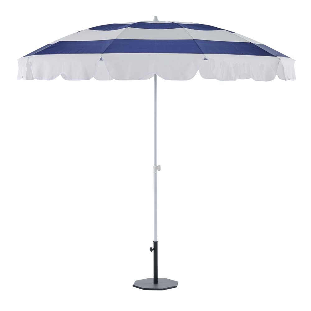 Brafab, Follina Strandschirm 240 cm Blau-Weiß gestreift