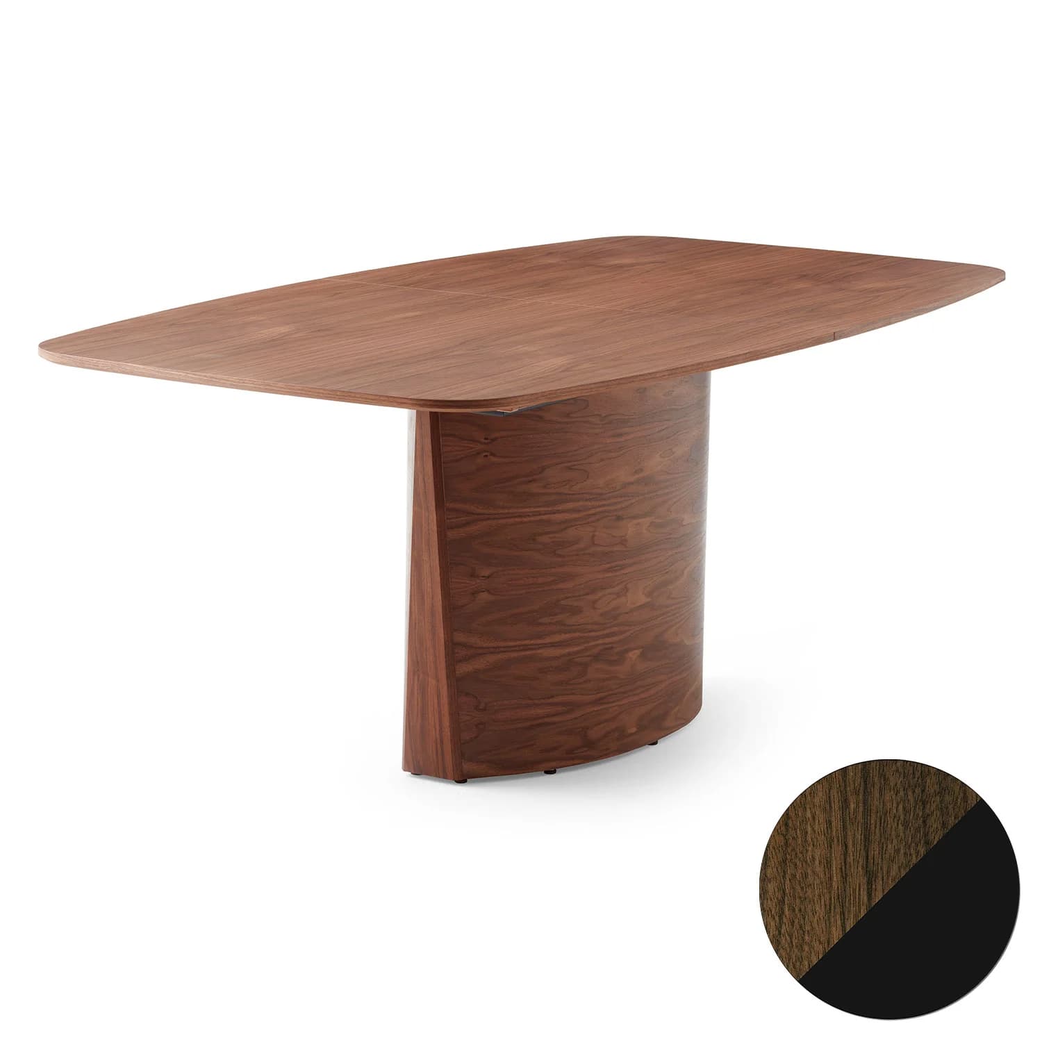 Skovby, Sm116 Tisch Nussbaum Öl/Schwarz Nano-Laminat 142-182X102X74Cm