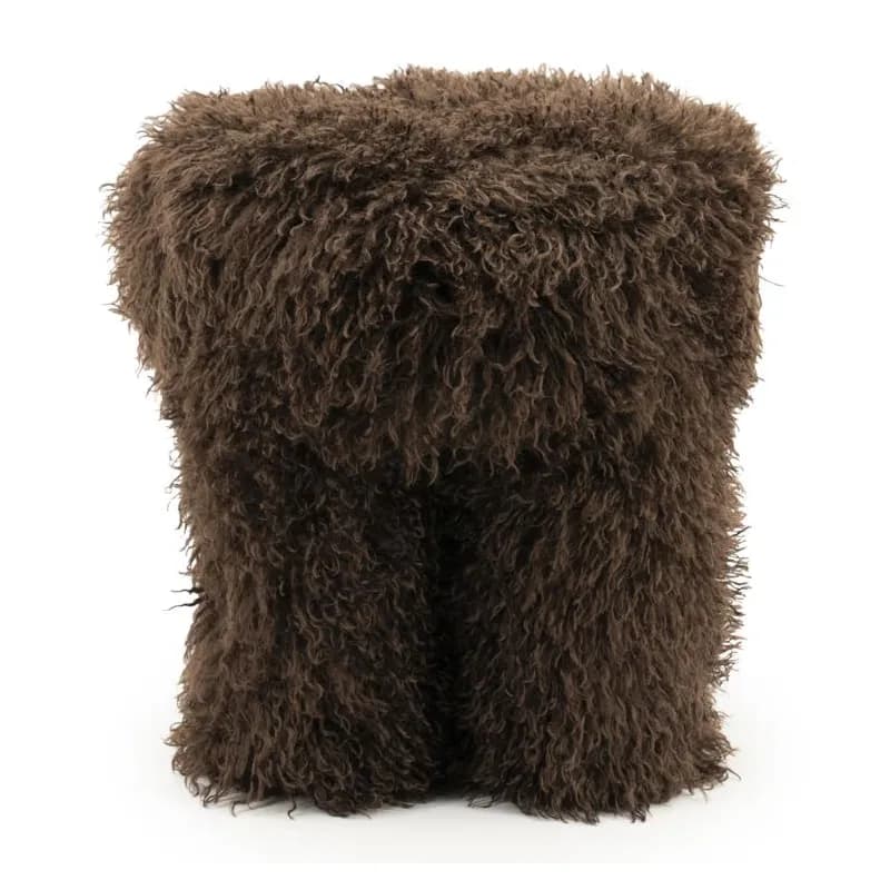 By-Boo, Stool Doodly - dark brown 40x40x43 cm