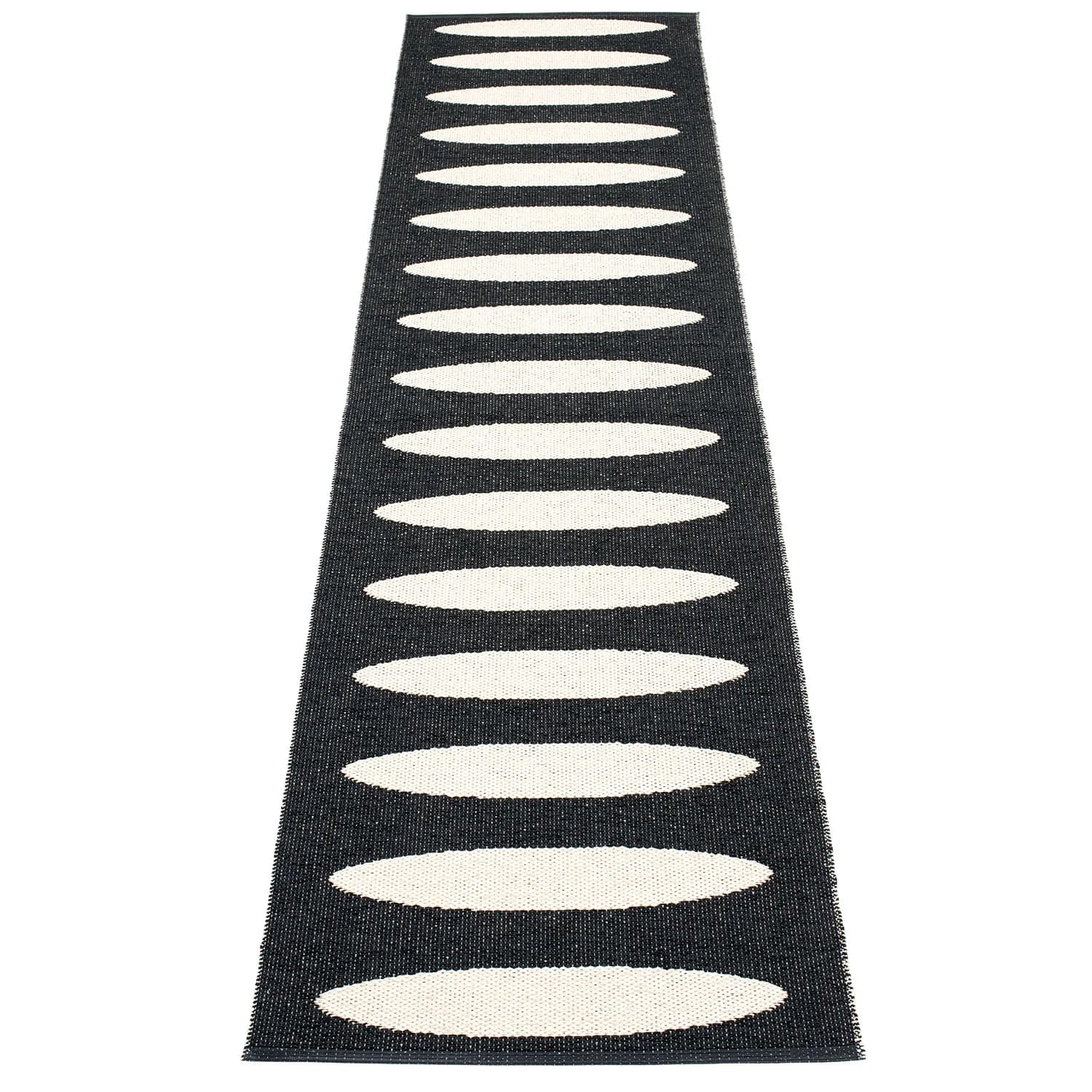 Pappelina, Ella Teppich 70x300 cm black / vanilla