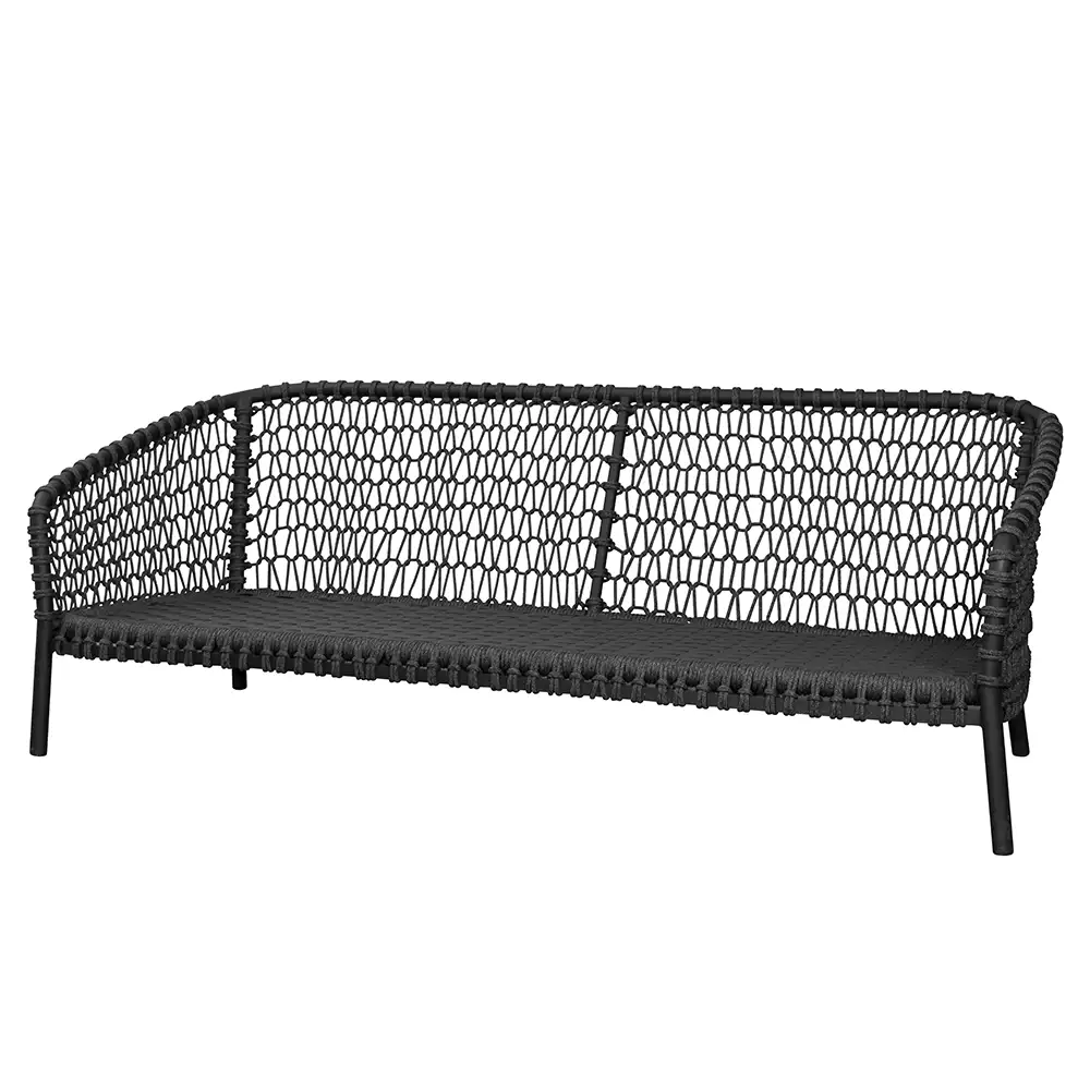 Cane-line, Ocean 3 Sitzer Sofa Dunkelgrau Soft Rope