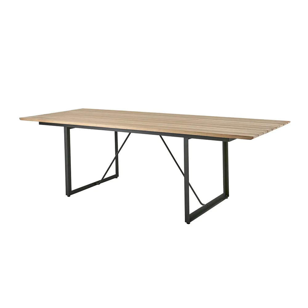 Brafab, SHAD Esstisch 90x240 cm Teak/Anthrazit