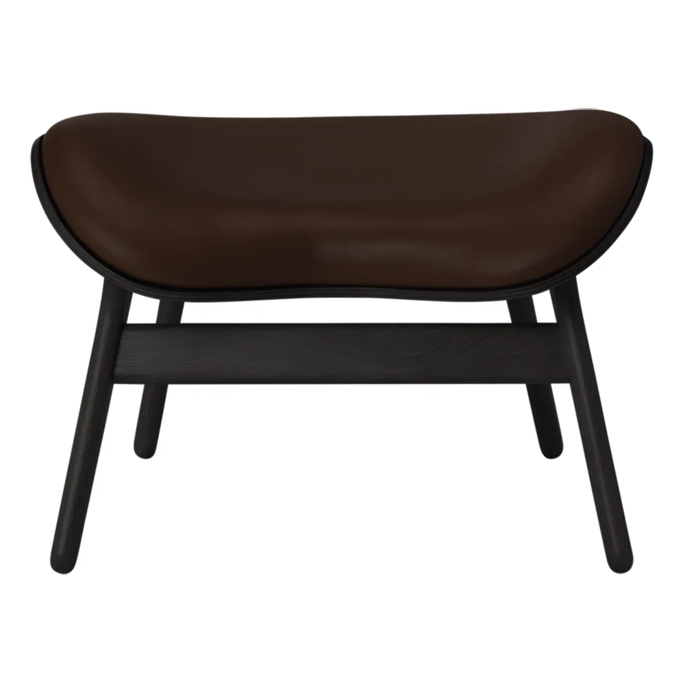 Umage, A Conversation Piece Ottoman Fußhocker Black Oak/Umage Leather Brown