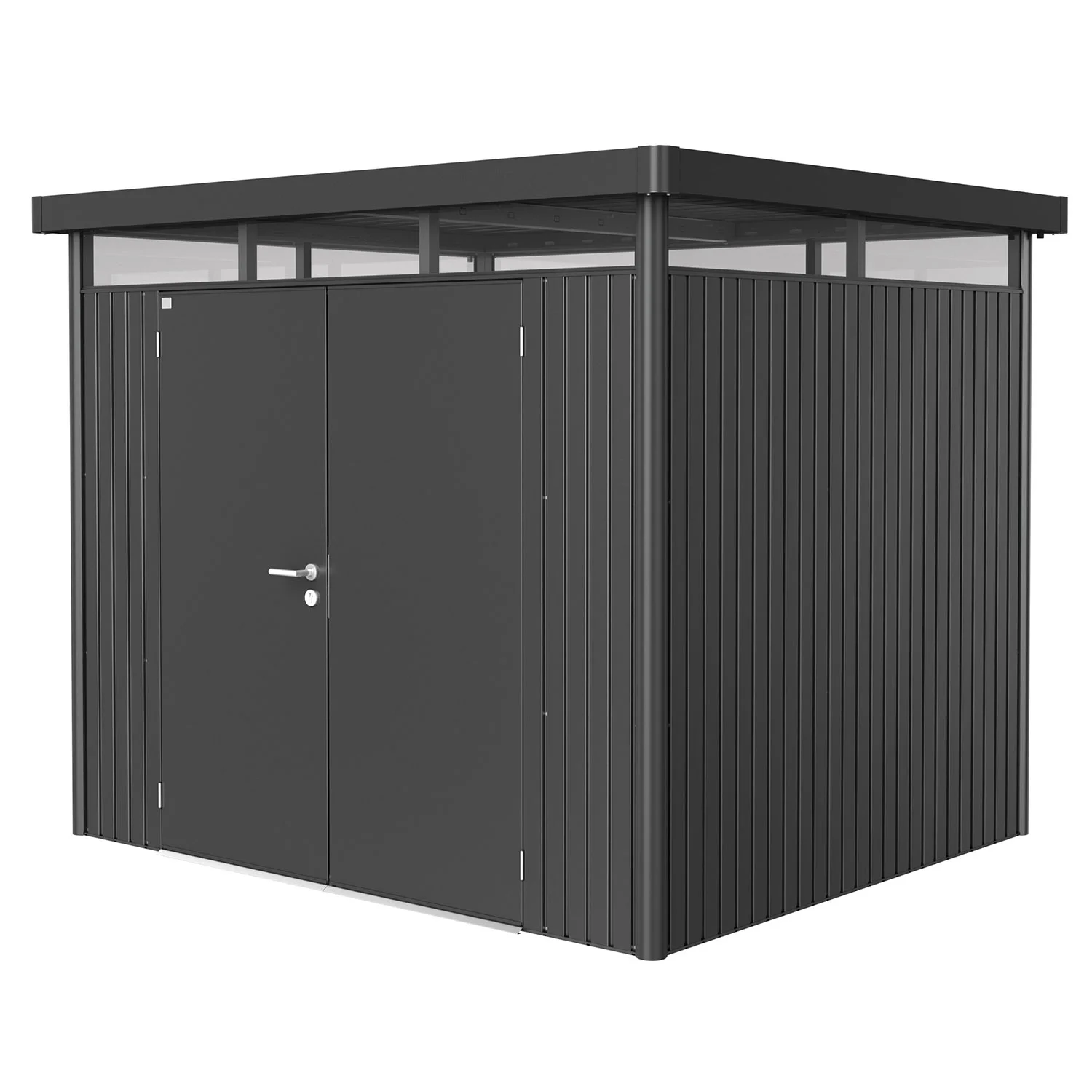 Biohort, Highline Gerätehaus Doppeltür Größe h3 metallic dunkelgrau Biohort