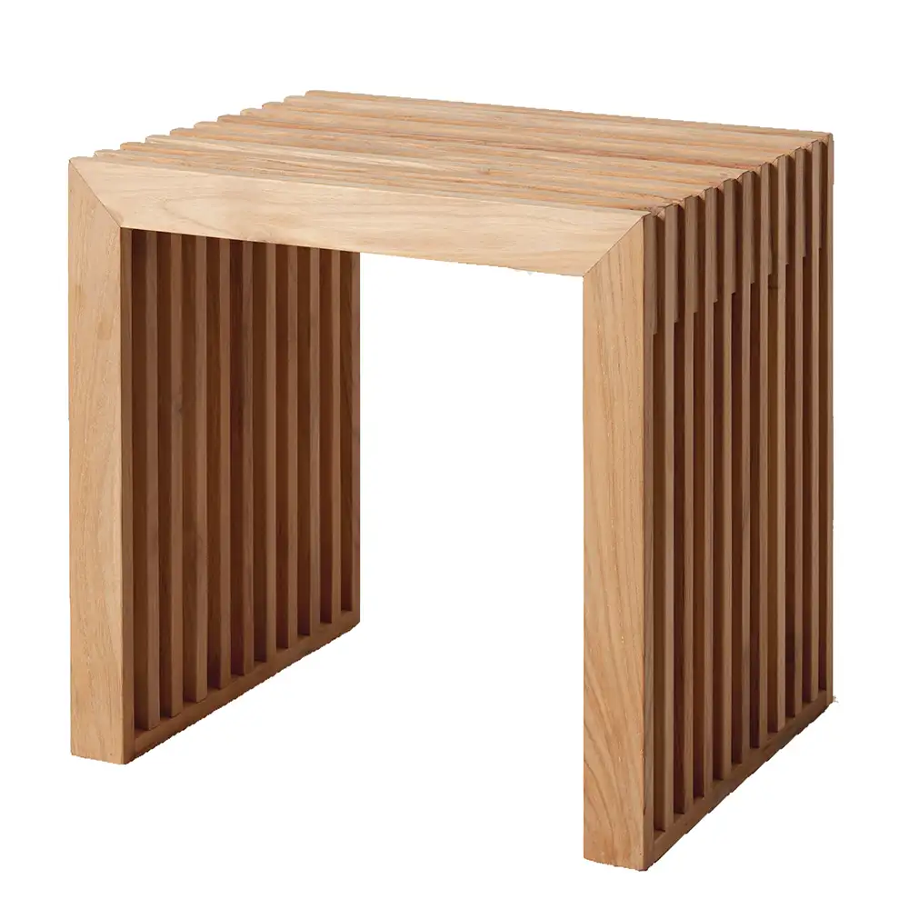 Cinas, Rib hocker/Beistelltisch Teak